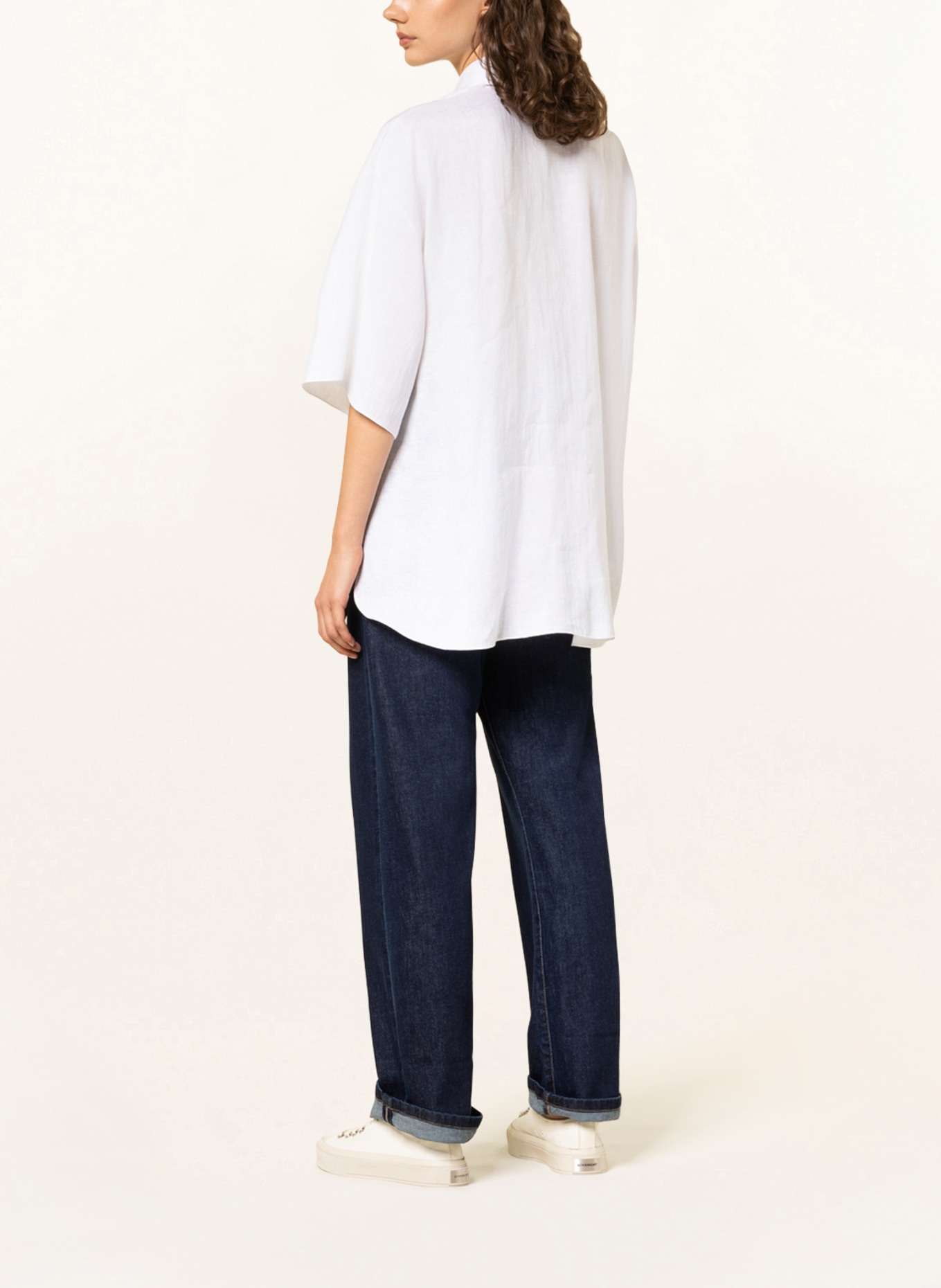 RALPH LAUREN Collection Shirt blouse made of linen, Color: WHITE (Image 3)