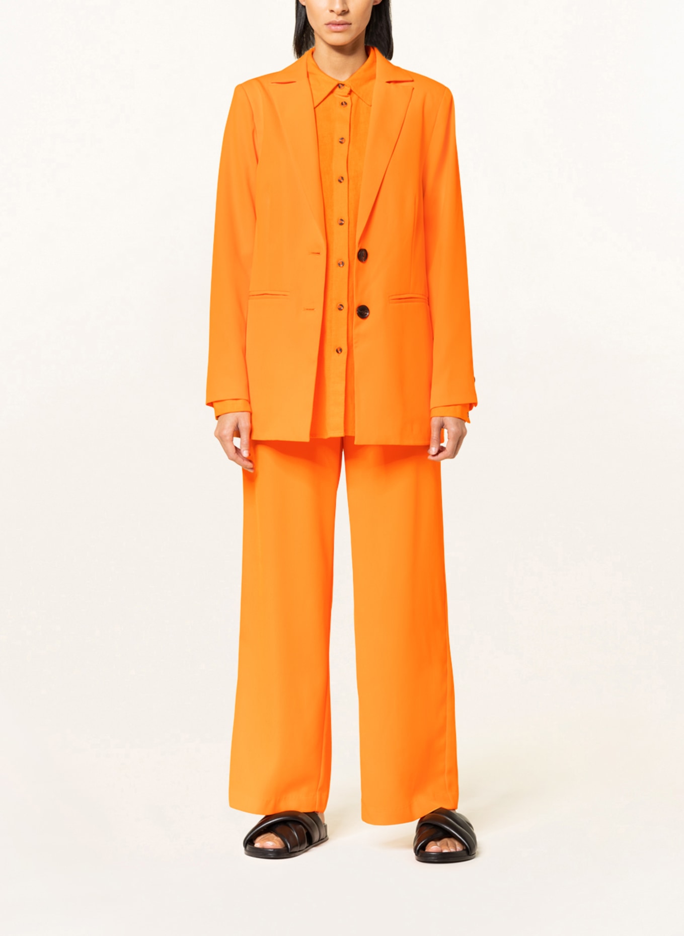 FREEQUENT Wide leg trousers FQLENNY, Color: ORANGE (Image 2)