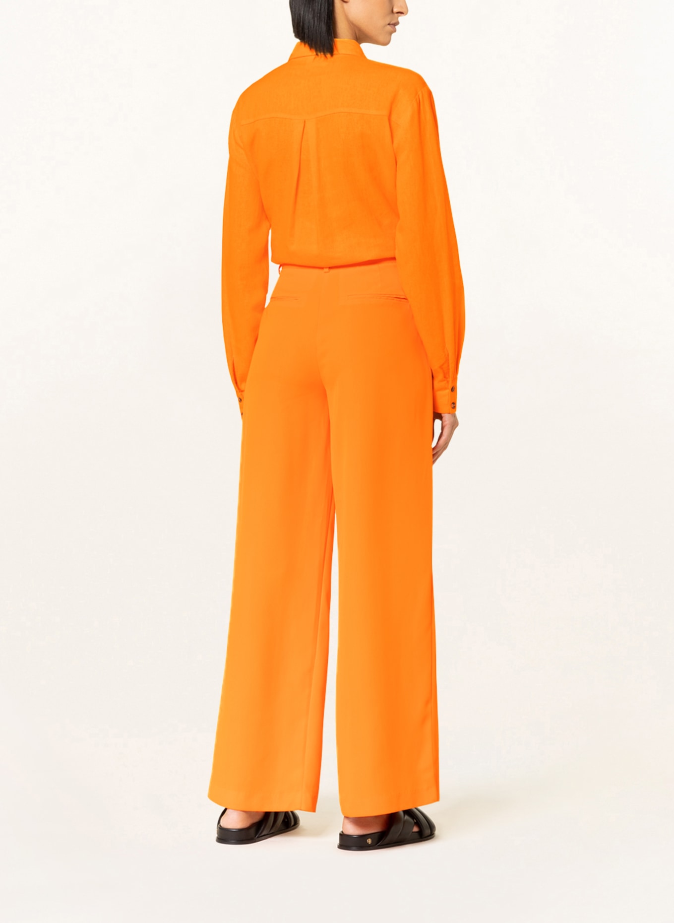 FREEQUENT Wide leg trousers FQLENNY, Color: ORANGE (Image 3)