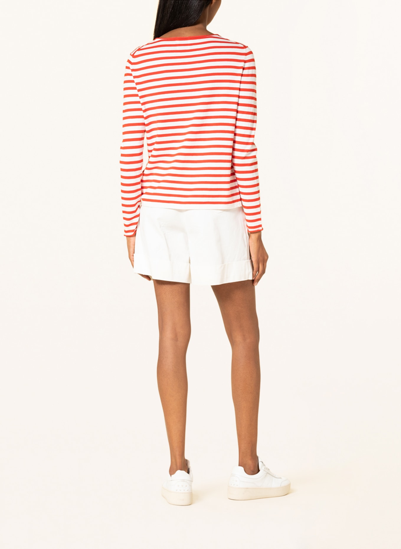 ALLUDE Sweater, Color: WHITE/ RED (Image 3)