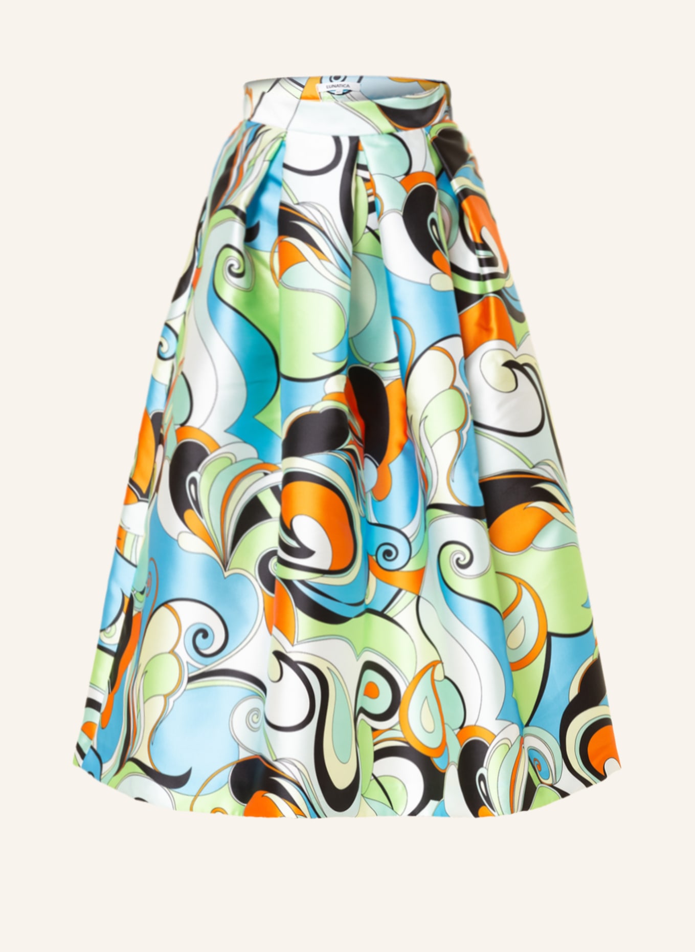 LUNATICA MILANO Skirt , Color: BLACK/ ORANGE/ NEON BLUE (Image 1)