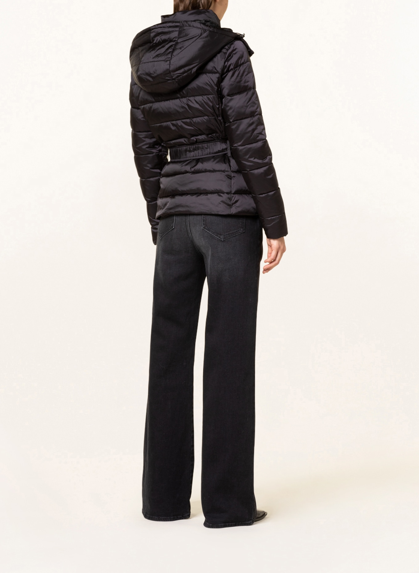 TED BAKER Quilted jacket ABBIIEE with faux fur and removable hood , Color: BLACK (Image 3)