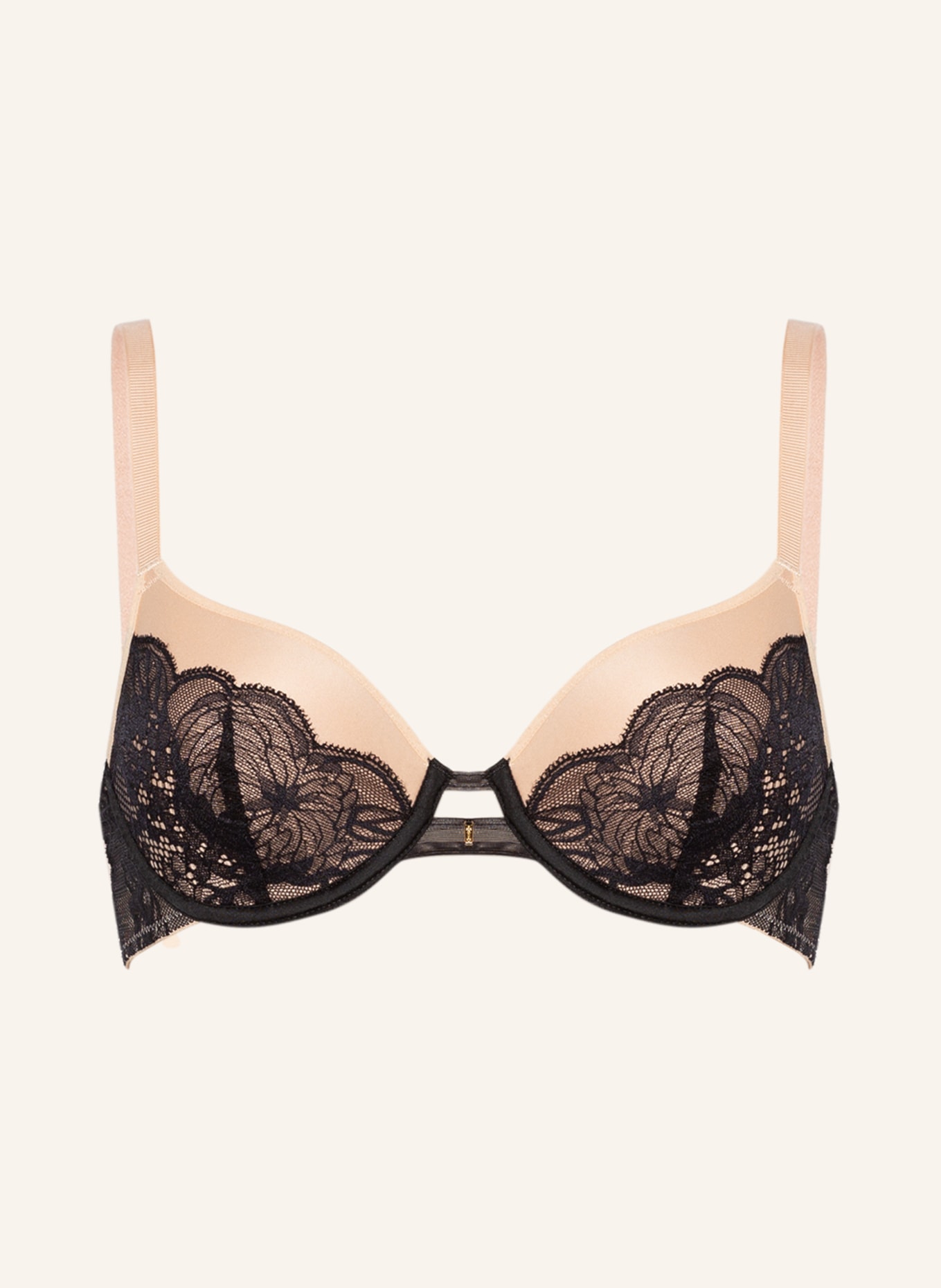 CHANTELLE Molded cup bra MIDNIGHT FLOWERS , Color: BLACK/ NUDE (Image 1)