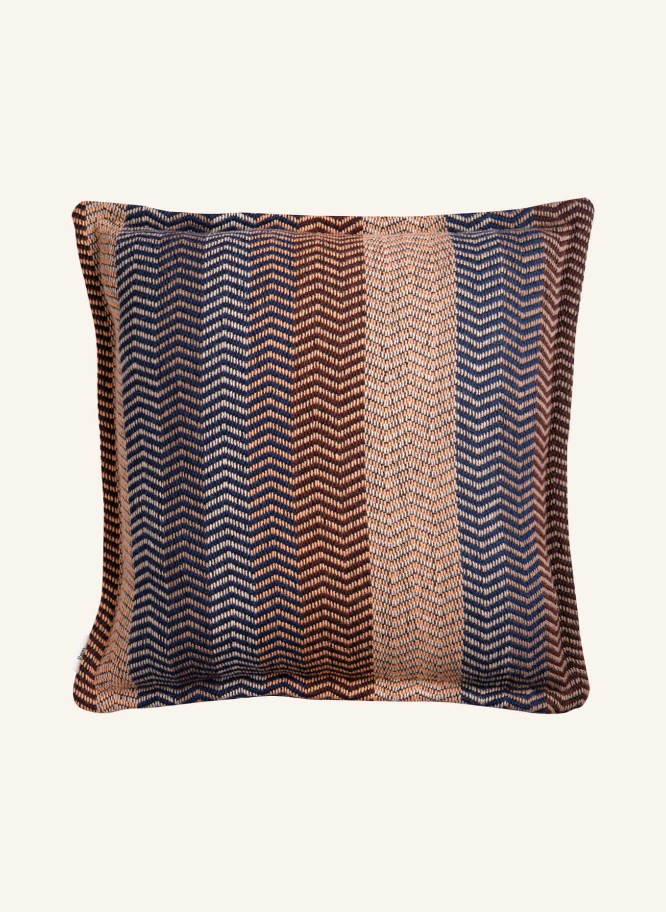 Røros Tweed Tvídový dekorační polštář FRI s péřovou výplní, Barva: BÉŽOVÁ/ RŮŽOVÁ/ MODRÁ (Obrázek 1)