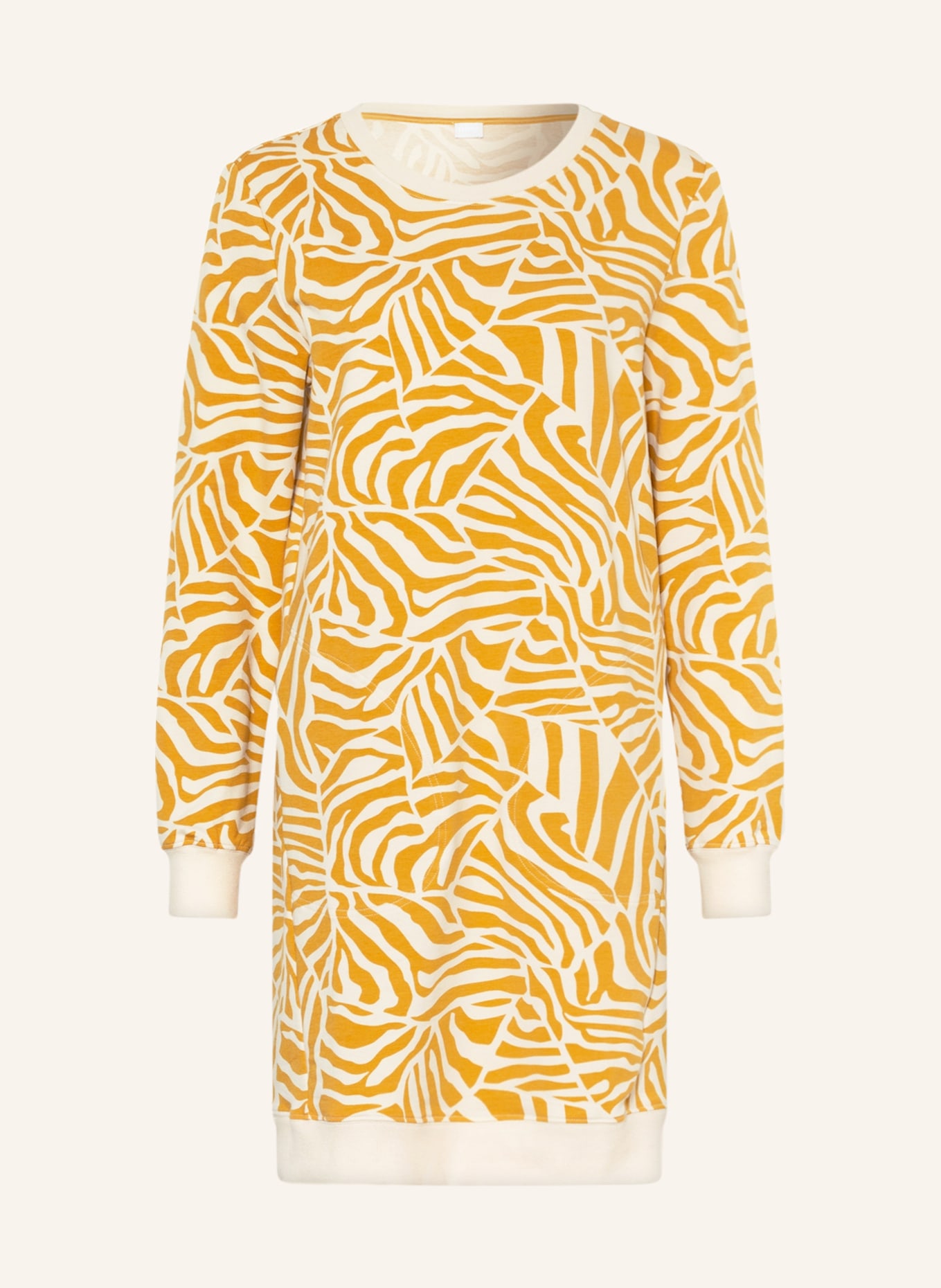 mey Lounge sweater dress in dark yellow cream