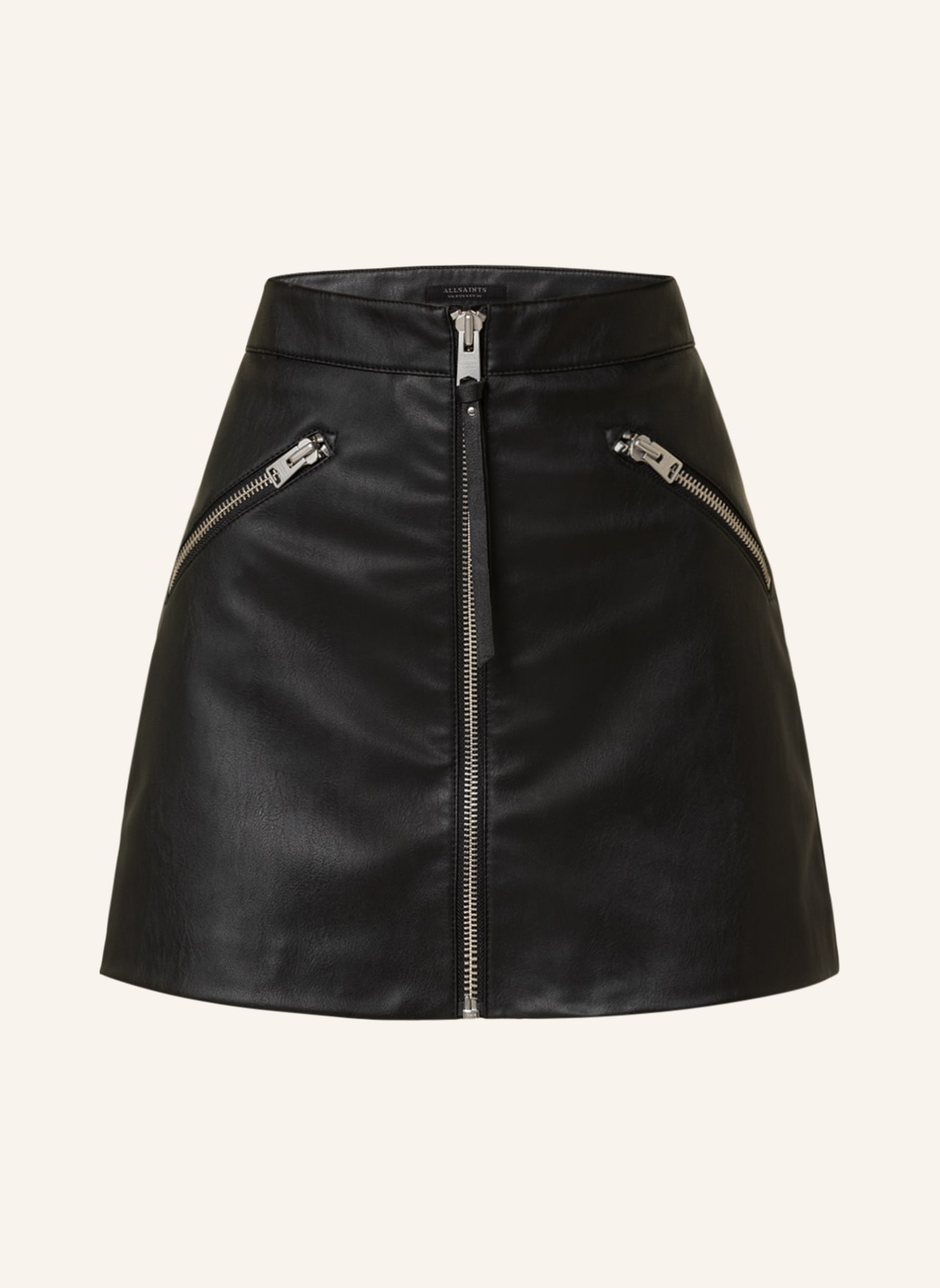 ALLSAINTS Skirt PIPER in leather look, Color: BLACK (Image 1)
