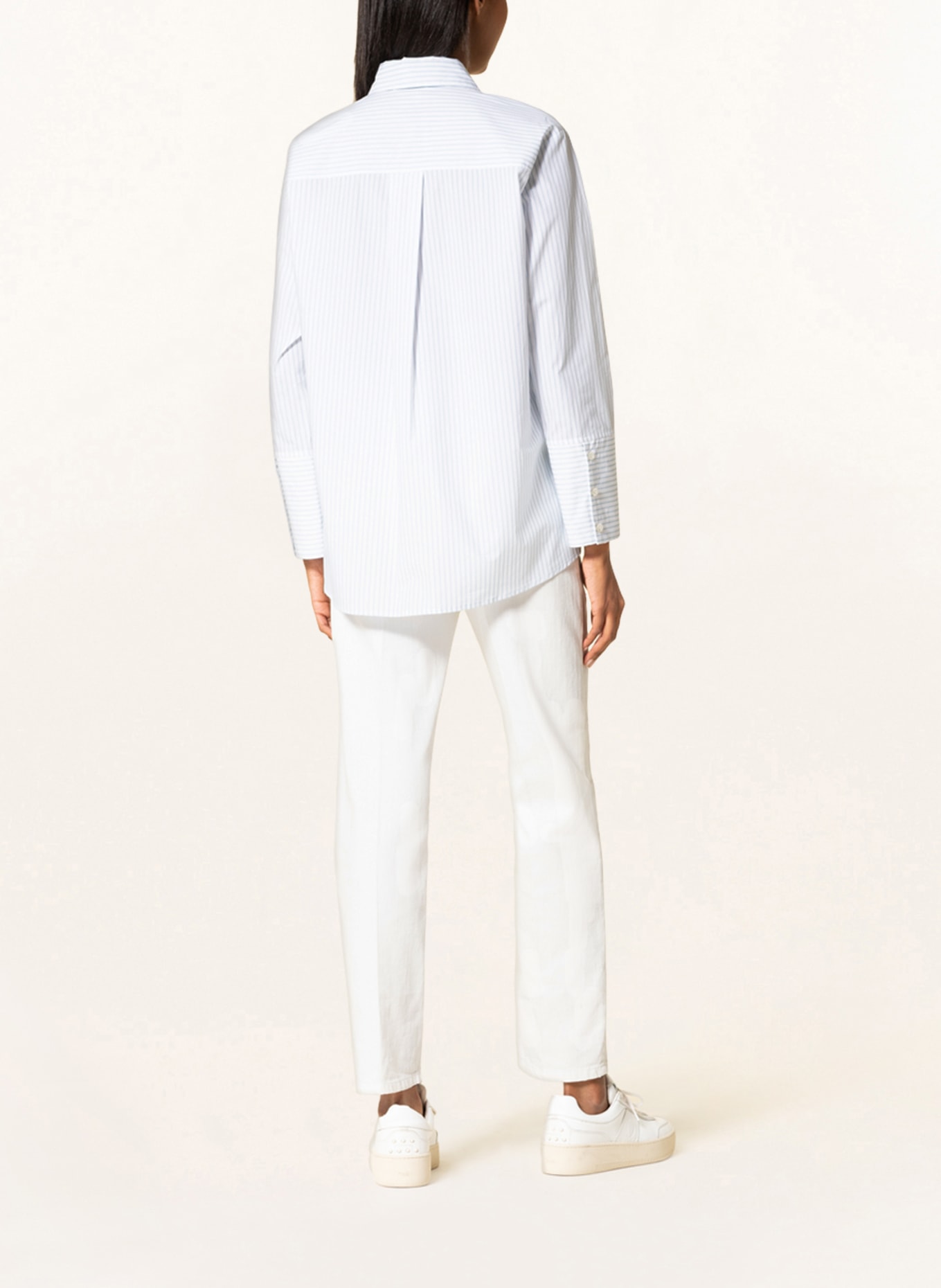 EMPORIO ARMANI Shirt blouse, Color: WHITE/ LIGHT BLUE (Image 3)