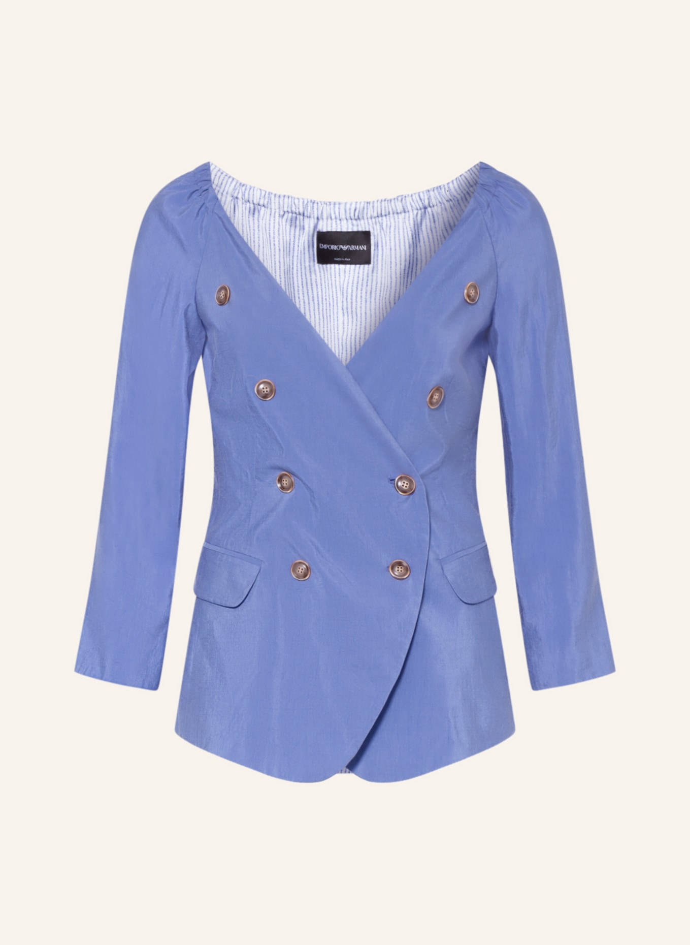 EMPORIO ARMANI Silk blazer, Color: BLUE (Image 1)