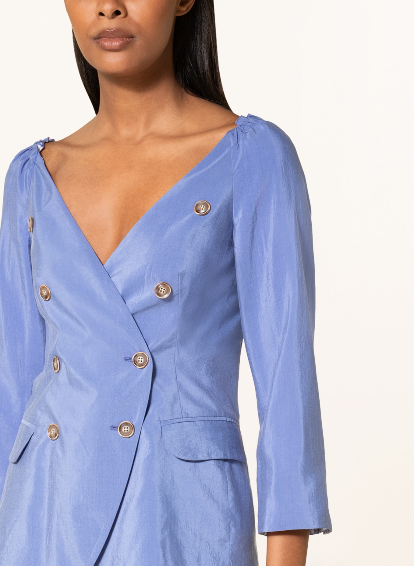 EMPORIO ARMANI Silk blazer, Color: BLUE (Image 4)
