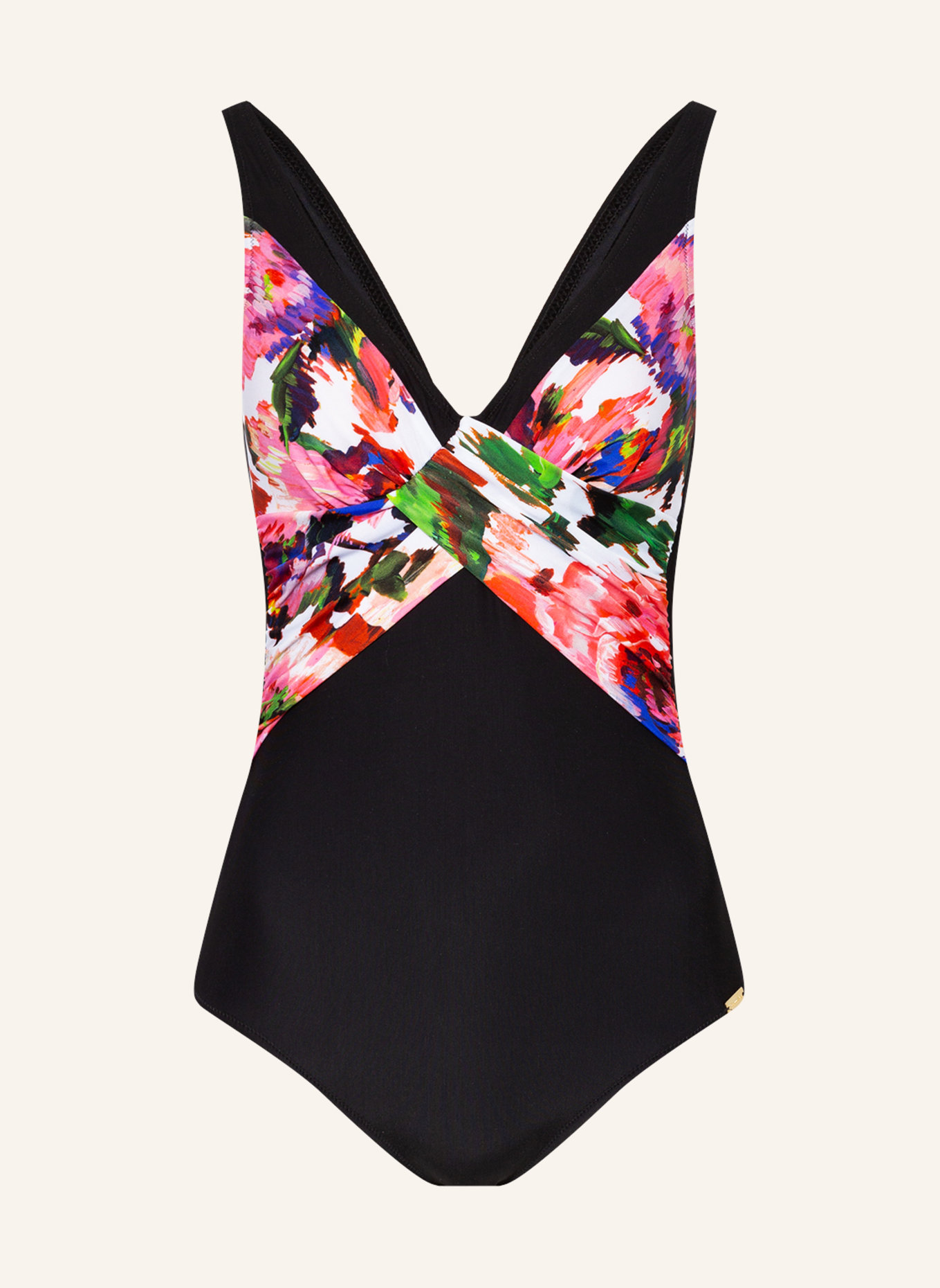Charmline Shaping swimsuit ROSE GARDEN , Color: BLACK/ RED (Image 1)