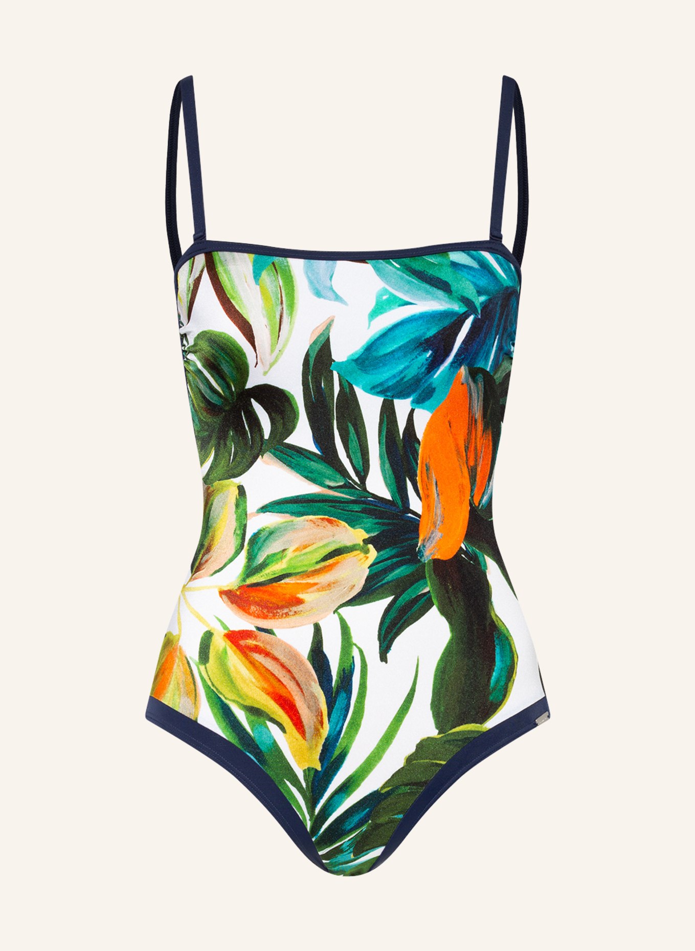 Charmline Shaping swimsuit NATURE FEELINGS , Color: DARK BLUE/ GREEN (Image 1)