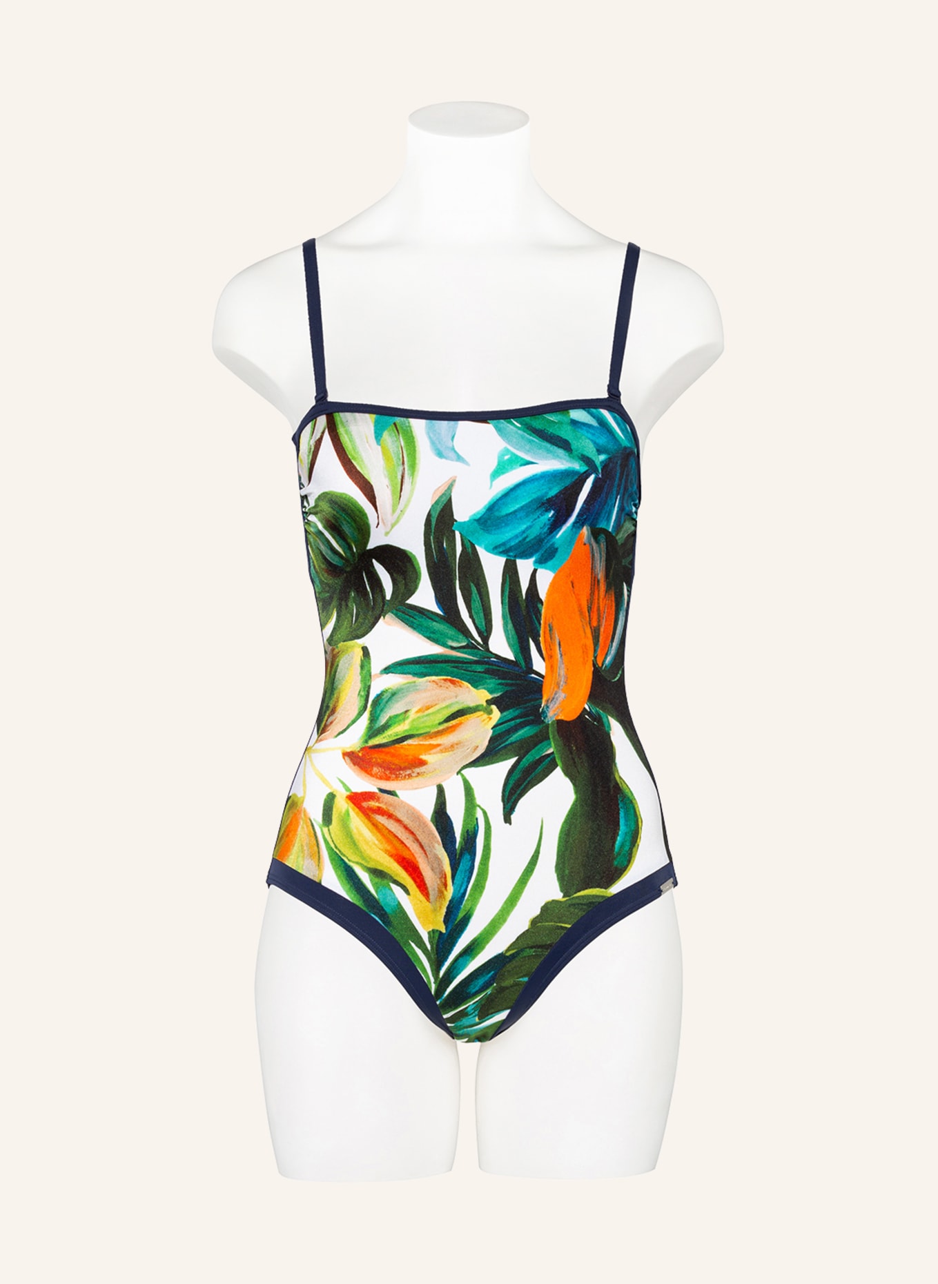 Charmline Shaping swimsuit NATURE FEELINGS , Color: DARK BLUE/ GREEN (Image 2)