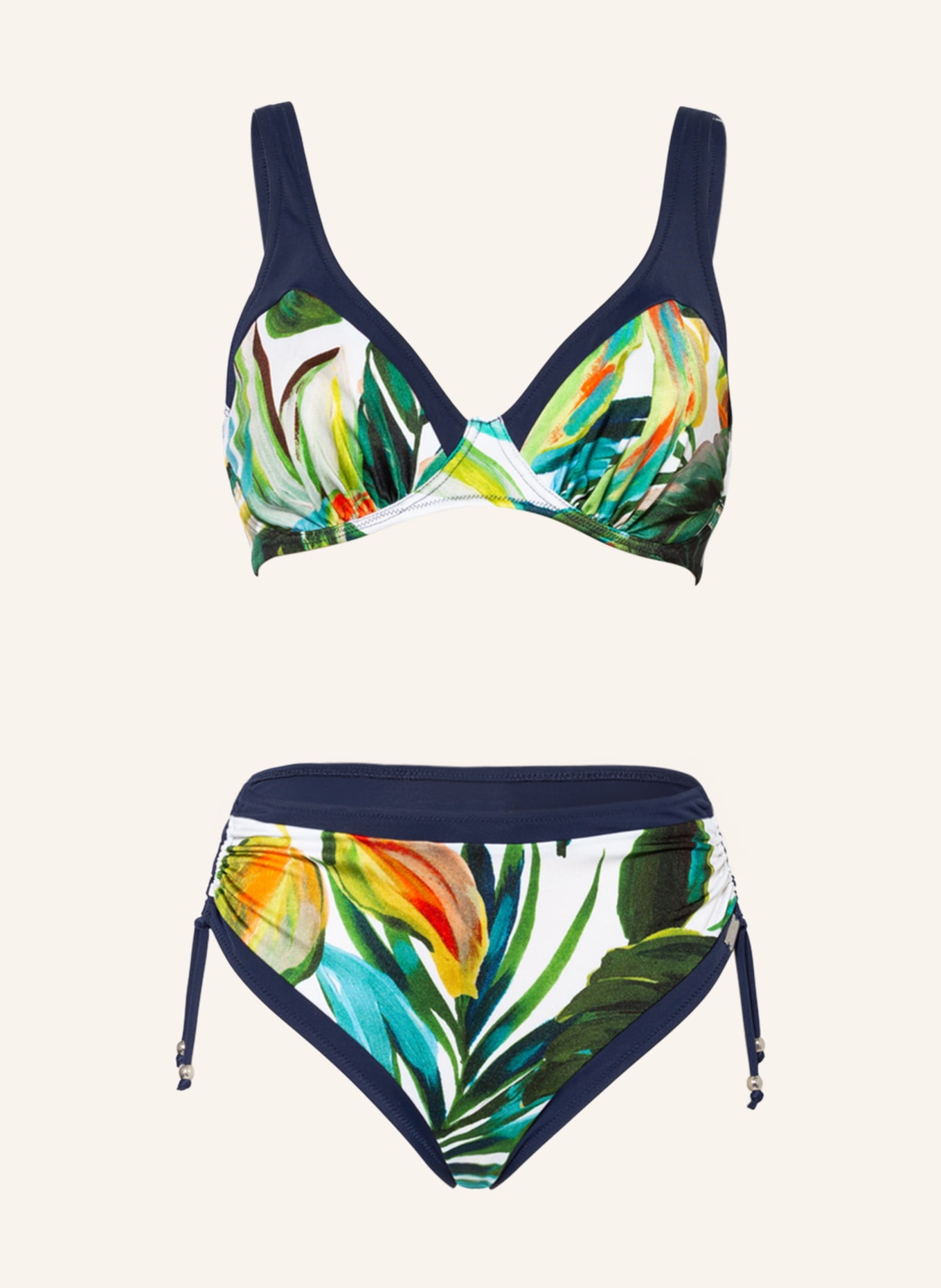 Charmline Bügel-Bikini NATURE FEELINGS, Farbe: DUNKELBLAU/ GRÜN (Bild 1)