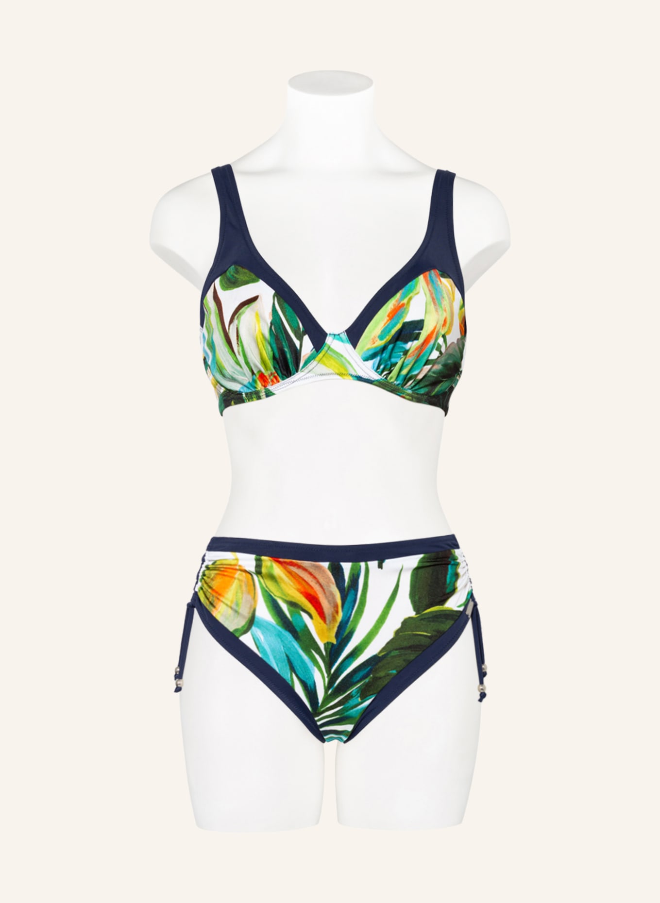 Charmline Bikini z fiszbinami NATURE FEELINGS, Kolor: GRANATOWY/ ZIELONY (Obrazek 2)