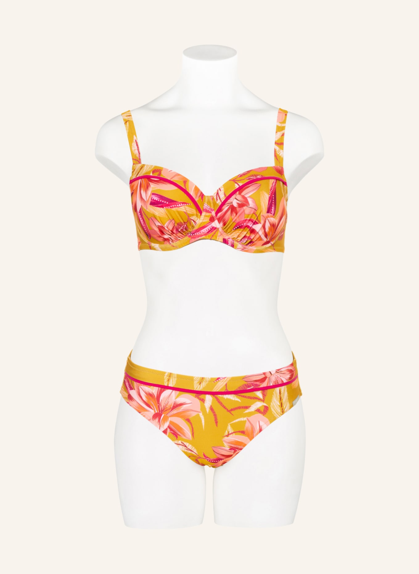 Lidea Bügel-Bikini-Top SPICE, Farbe: DUNKELGELB/ HELLROT/ LACHS (Bild 2)
