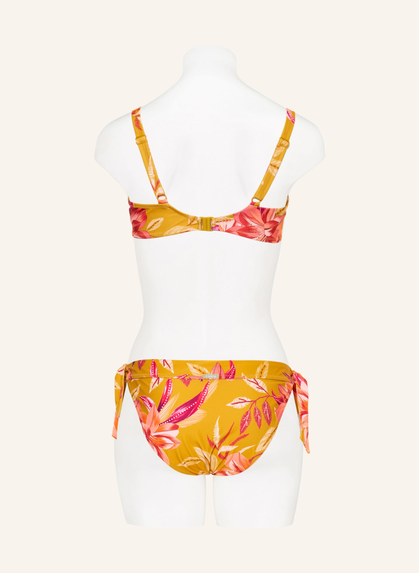 Lidea Underwired bikini top SPICE, Color: DARK YELLOW/ LIGHT RED/ SALMON (Image 3)