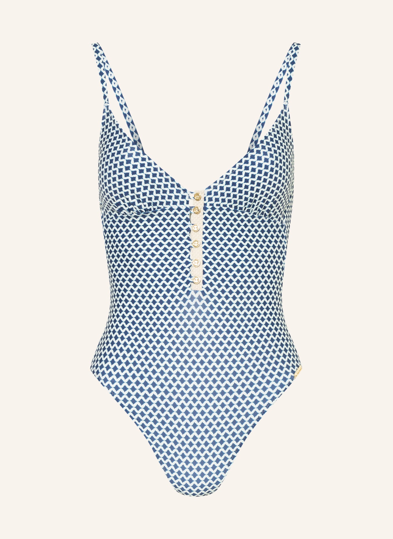 watercult Swimsuit NAUTIC CALL , Color: DARK BLUE/ CREAM (Image 1)