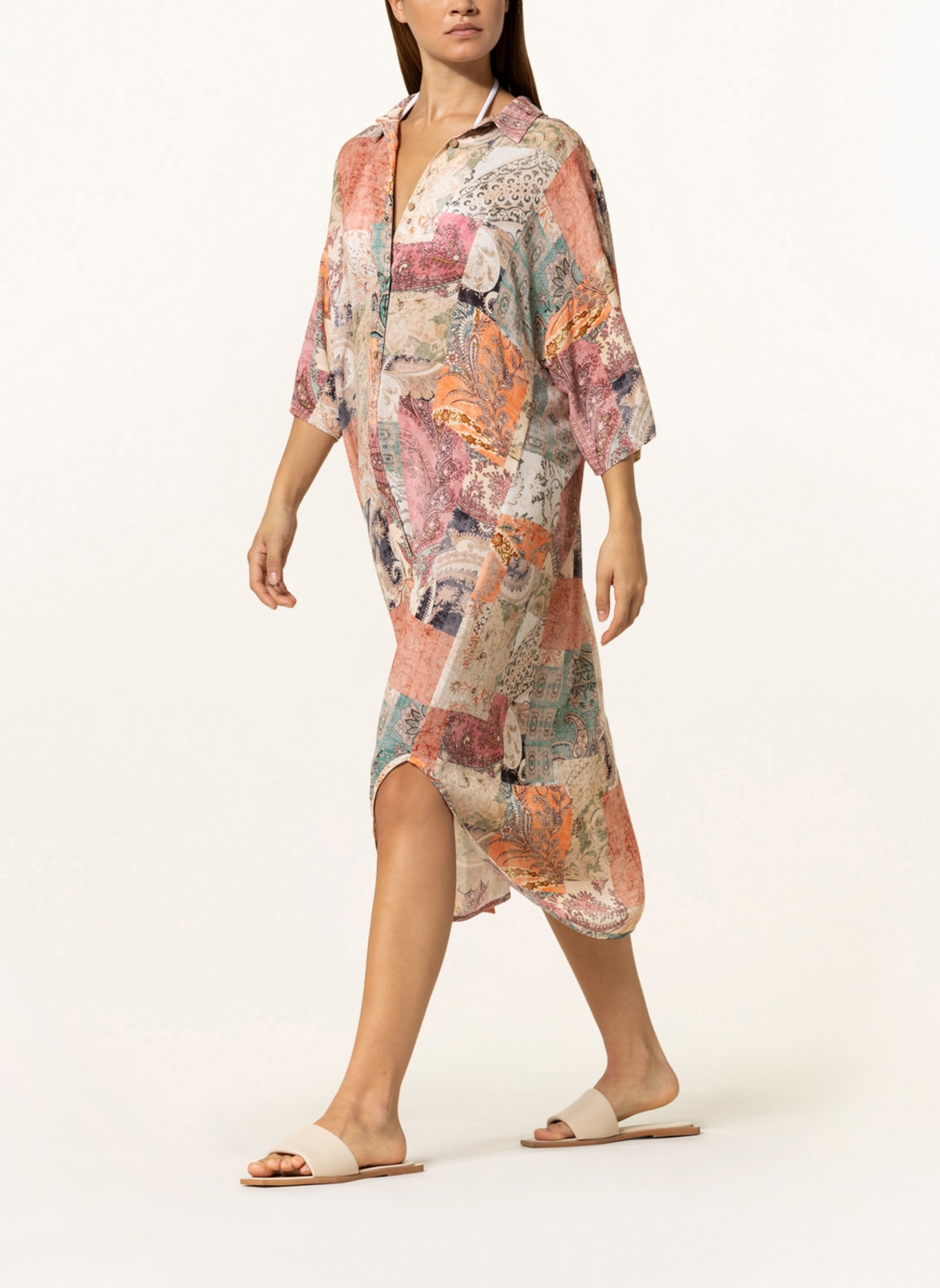 watercult Sukienka plażowa PAISLEY SAVAGE, Kolor: JASNOPOMARAŃCZOWY/ JASNOCZERWONY/ PETROL (Obrazek 5)