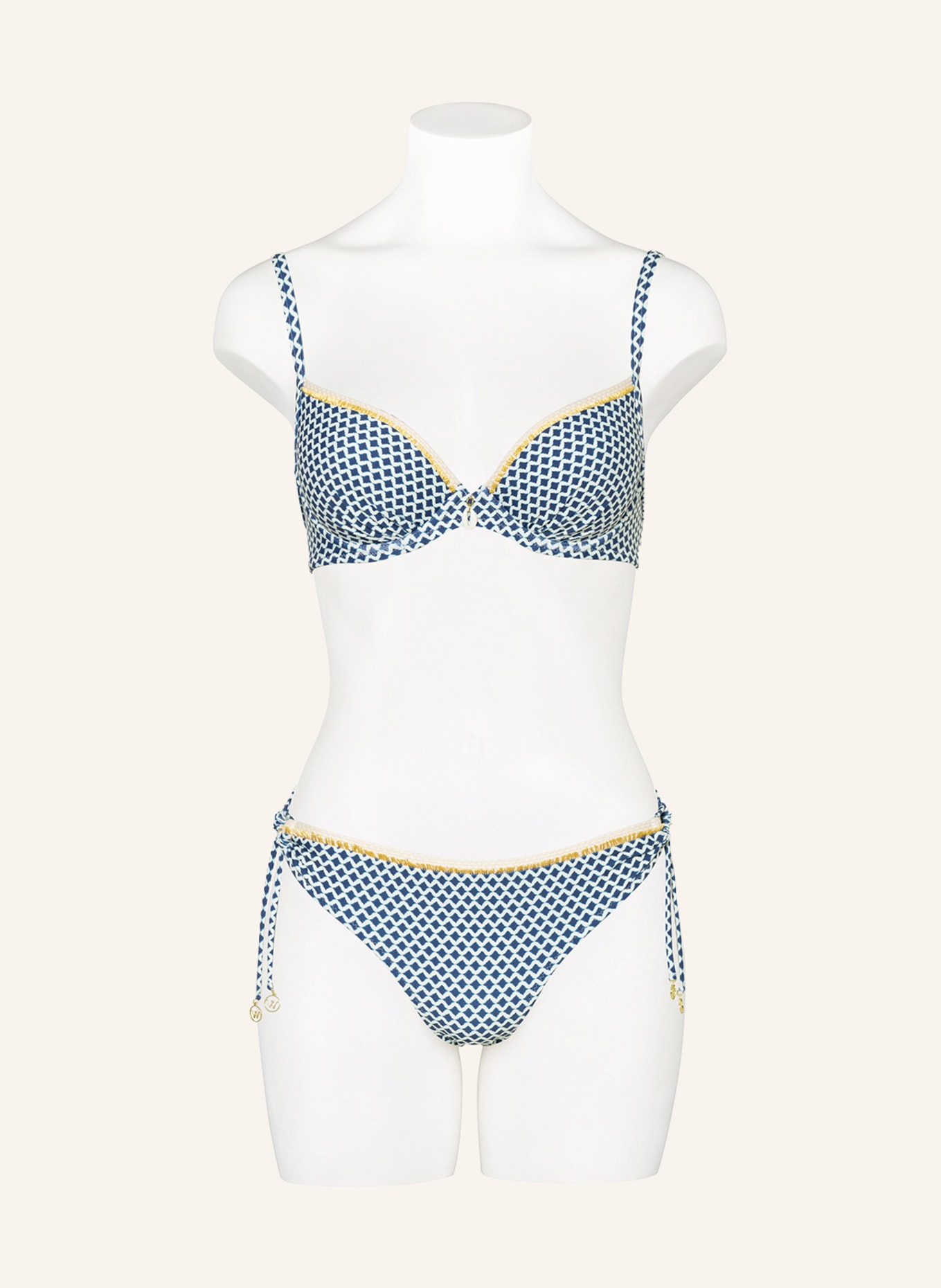 watercult Triangel-Bikini-Hose NAUTIC CALL, Farbe: DUNKELBLAU/ CREME (Bild 2)