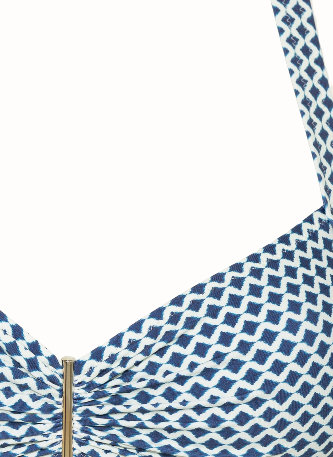 watercult Halter neck bikini top NAUTIC CALL, Color: DARK BLUE/ CREAM (Image 4)