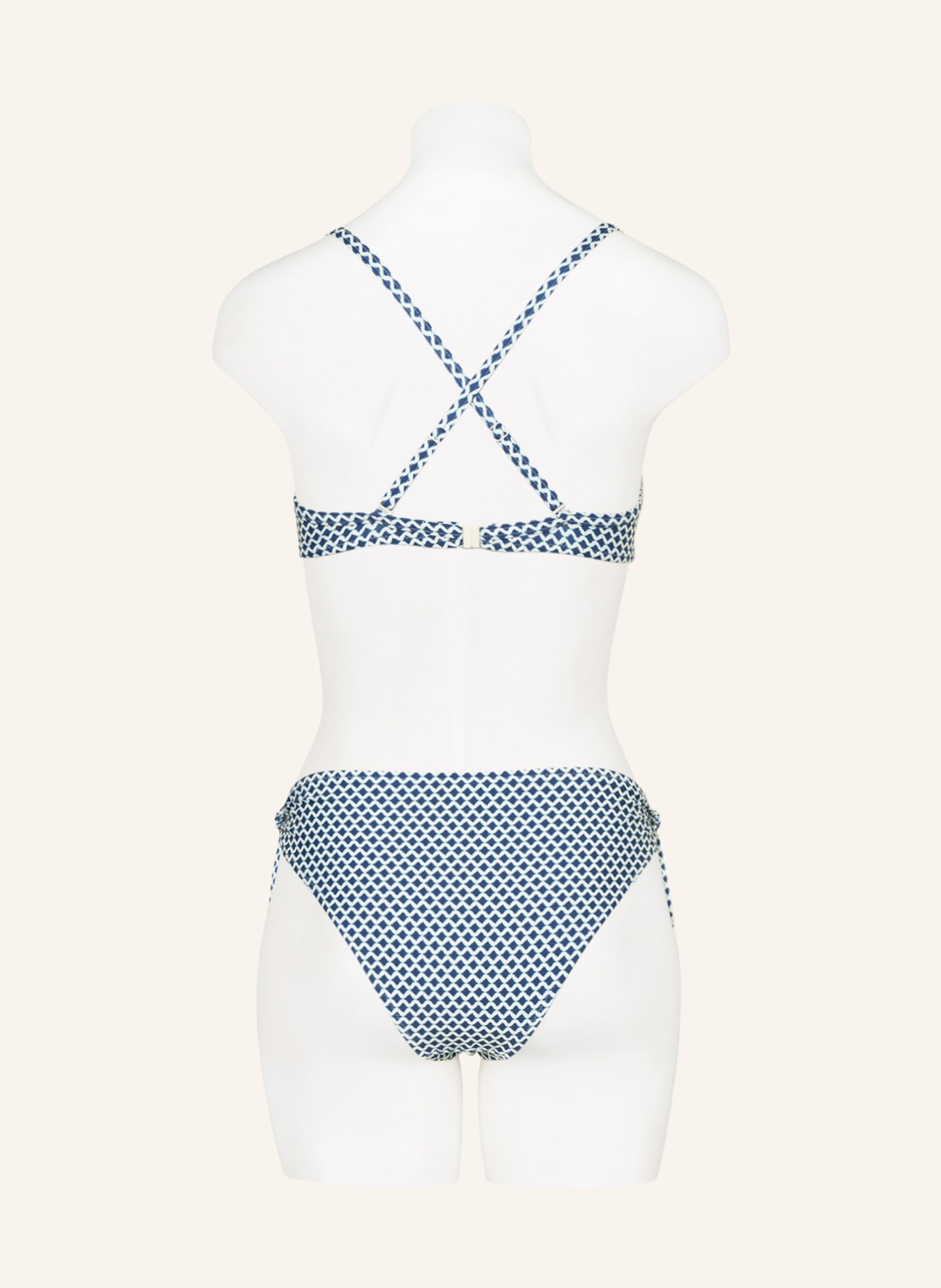 watercult Underwired bikini top NAUTIC CALL, Color: DARK BLUE/ CREAM (Image 4)