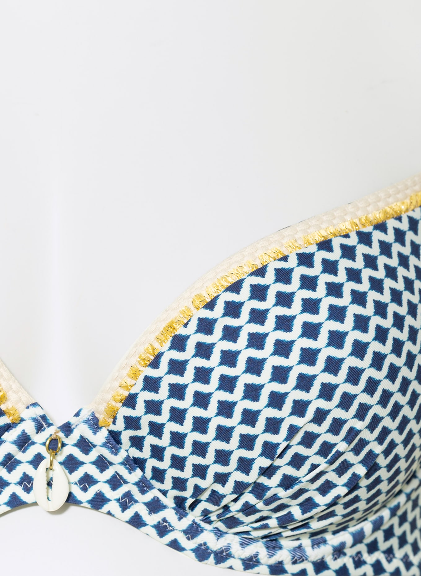 watercult Underwired bikini top NAUTIC CALL, Color: DARK BLUE/ CREAM (Image 5)