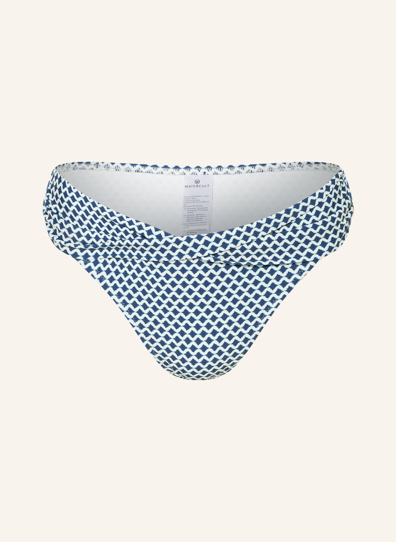 watercult Basic bikini bottoms NAUTIC CALL, Color: DARK BLUE/ CREAM (Image 1)