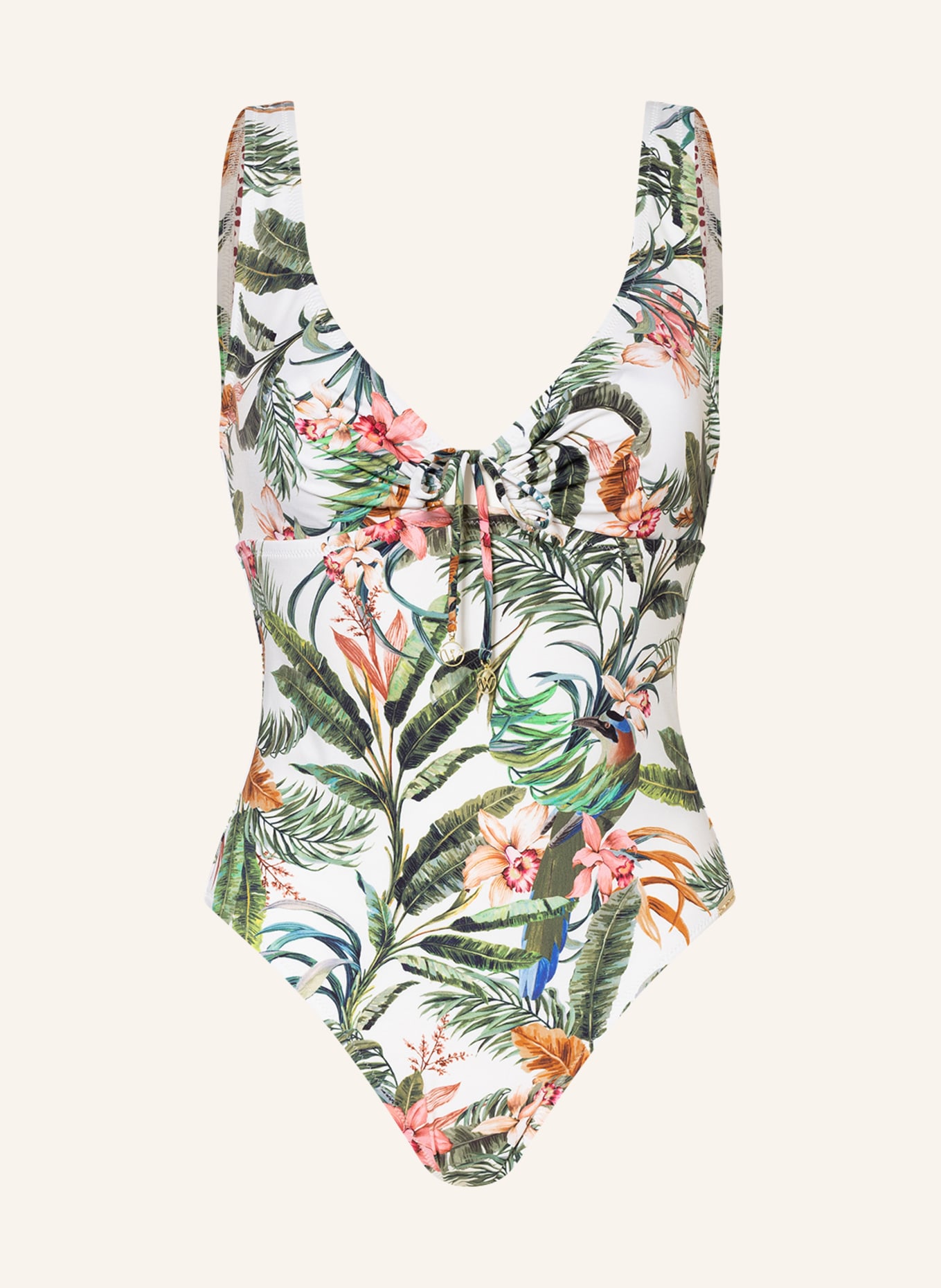 watercult Swimsuit EXOTIC DIVE , Color: WHITE/ GREEN/ LIGHT RED (Image 1)