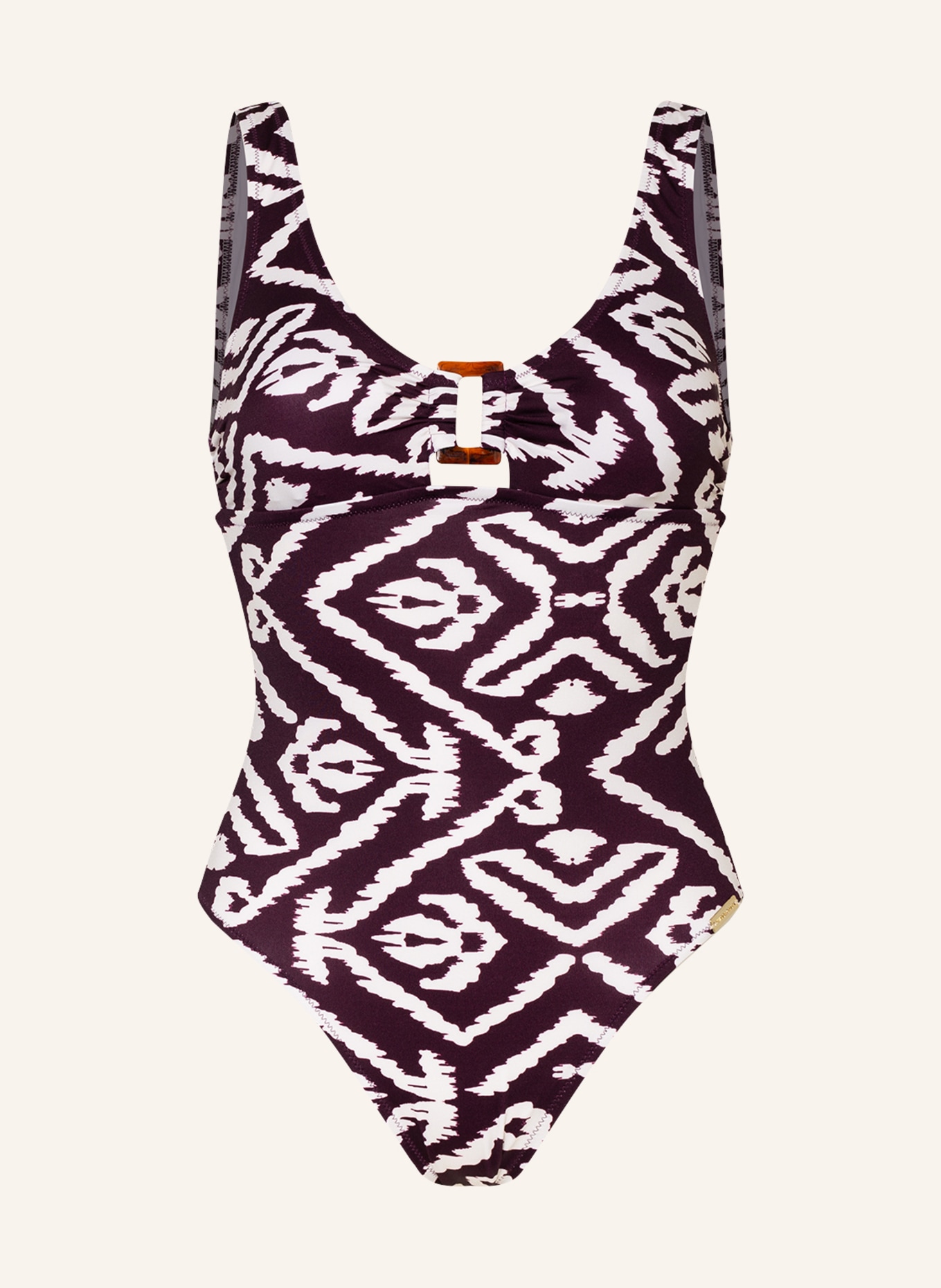 watercult Swimsuit MAKRO NOTION, Color: DARK PURPLE/ WHITE (Image 1)