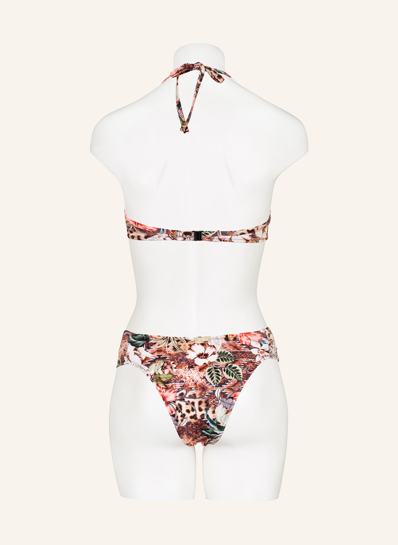 watercult Brazilian bikini bottoms LEO ALLURES , Color: WHITE/ RED/ BROWN (Image 3)