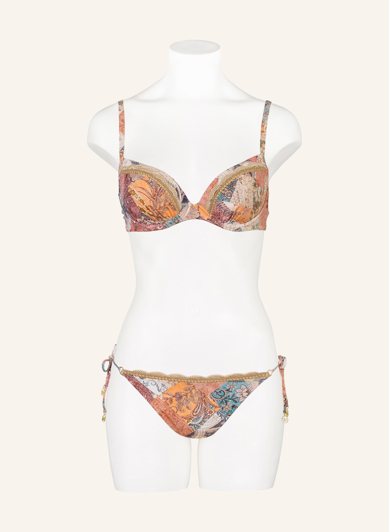 watercult Triangel-Bikini-Hose PAISLEY SAVAGE, Farbe: HELLROT/ HELLORANGE (Bild 2)