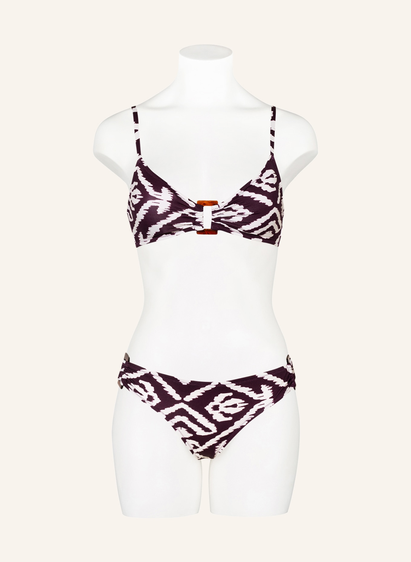 watercult Basic-Bikini-Hose MAKRO NOTION, Farbe: DUNKELLILA/ WEISS (Bild 2)