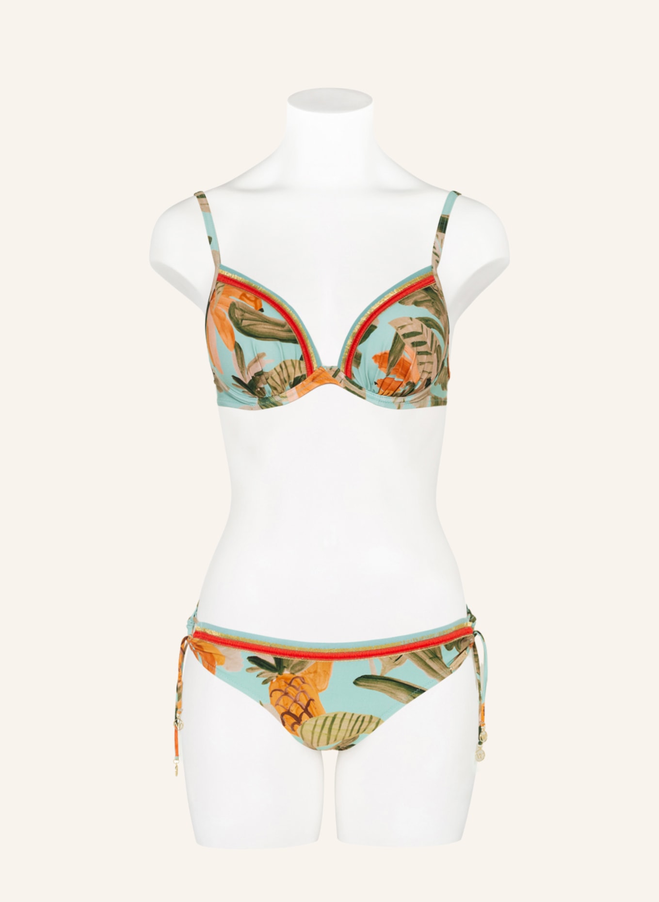 watercult Underwired bikini top VITAMINE SEA, Color: MINT/ GREEN (Image 2)