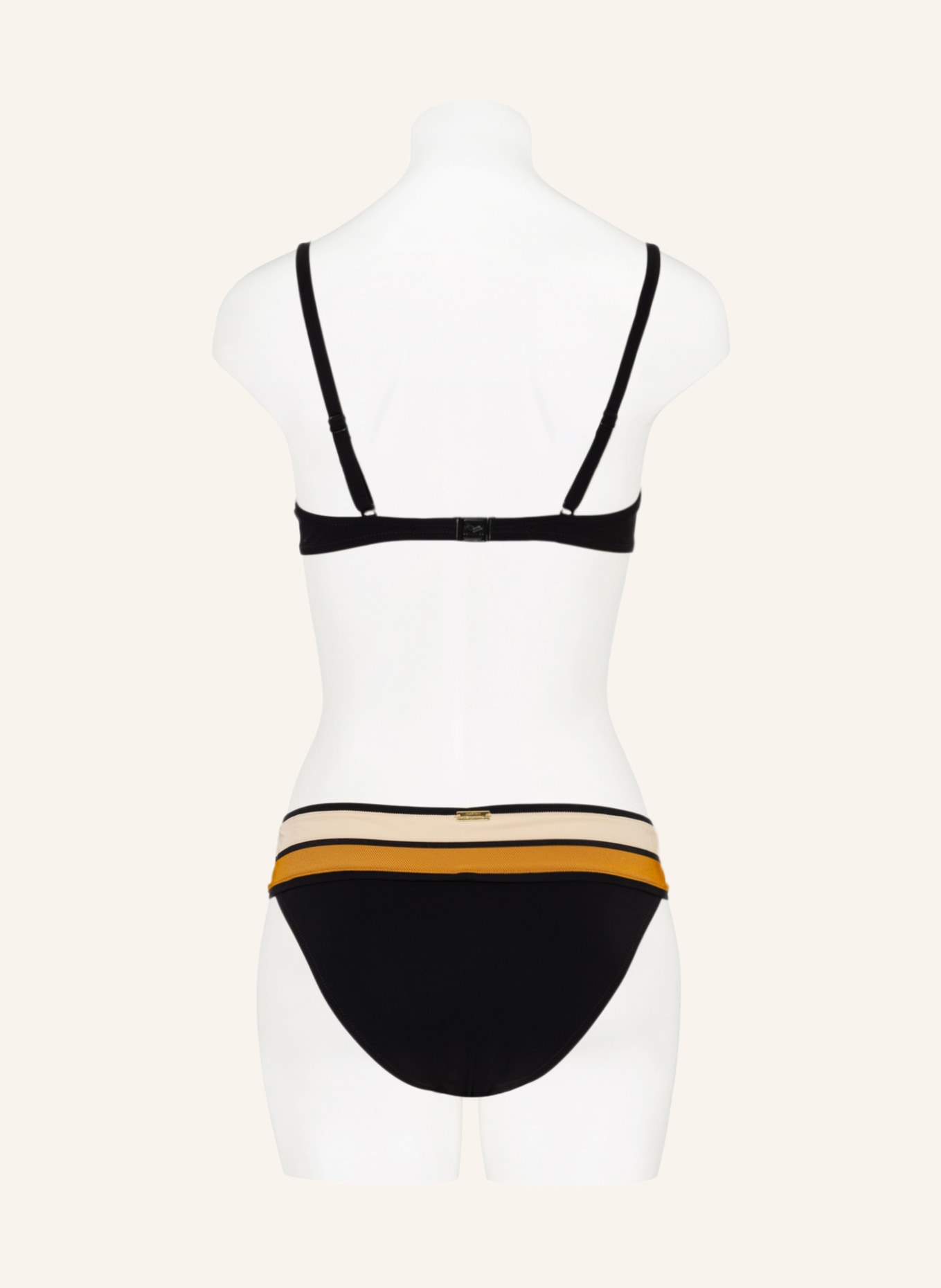 MARYAN MEHLHORN Bügel-Bikini-Top ANTAGONIST, Farbe: SCHWARZ/ BEIGE/ CREME (Bild 3)