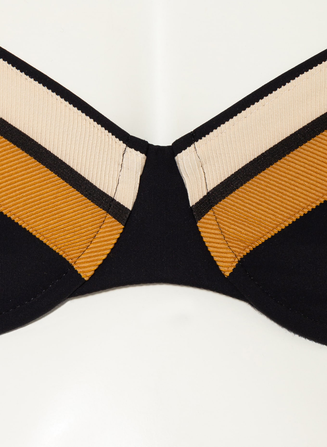 MARYAN MEHLHORN Underwired bikini top ANTAGONIST, Color: BLACK/ BEIGE/ CREAM (Image 4)