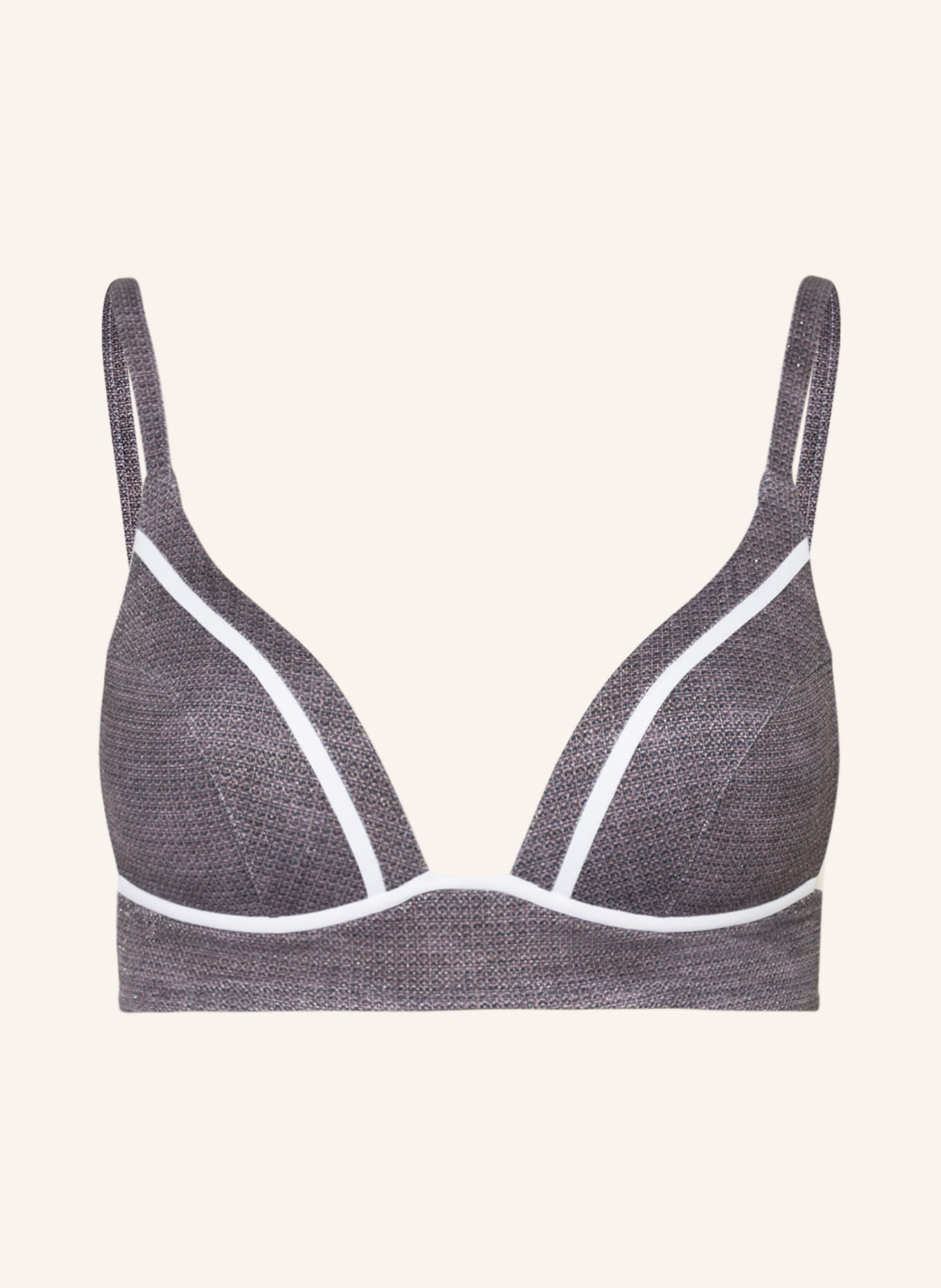 MARYAN MEHLHORN Bralette-Bikini-Top ARGENTUM mit Glanzgarn, Farbe: TAUPE (Bild 1)