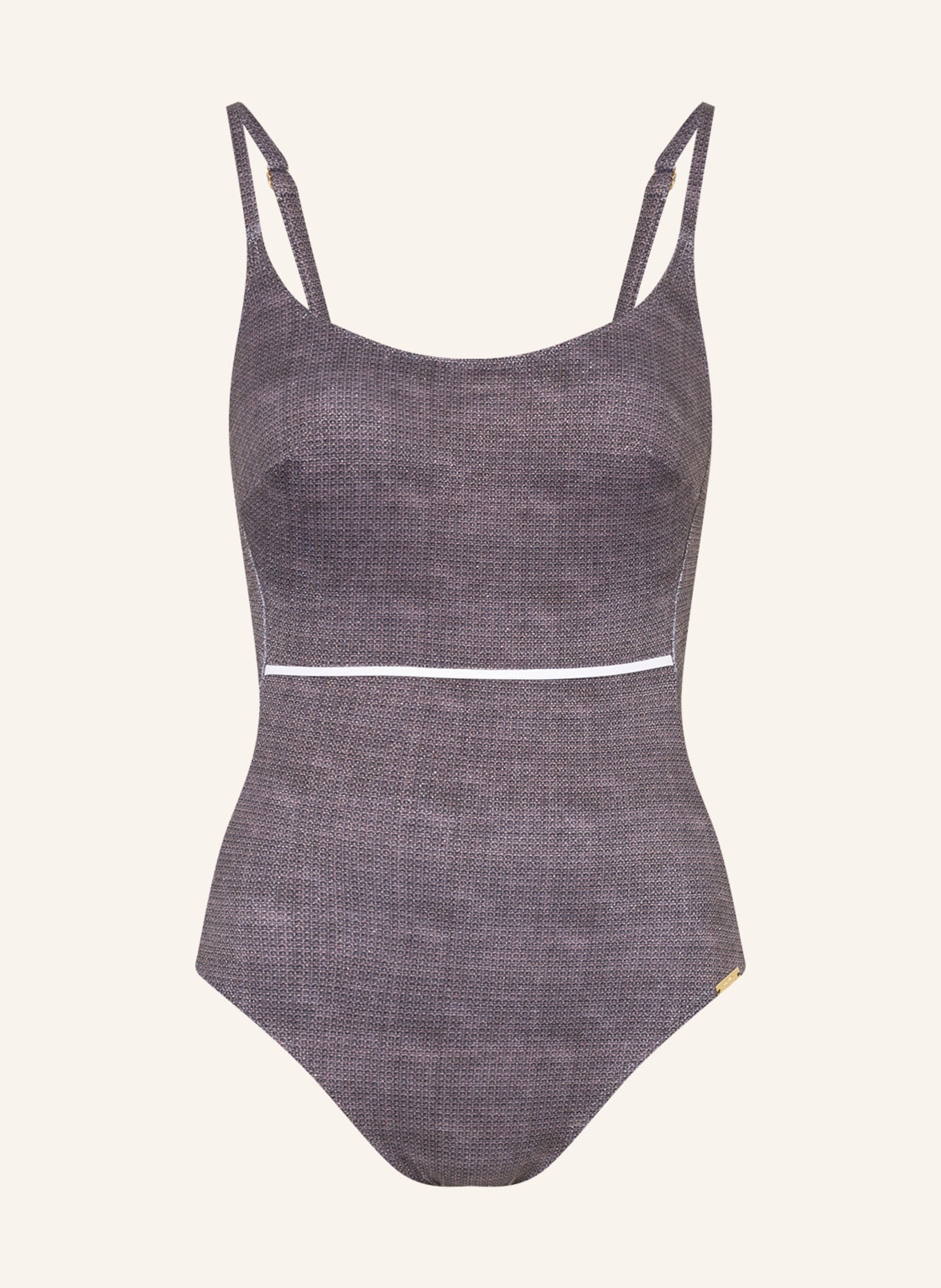 MARYAN MEHLHORN Underwire swimsuit ARGENTUM with glitter thread, Color: TAUPE (Image 1)