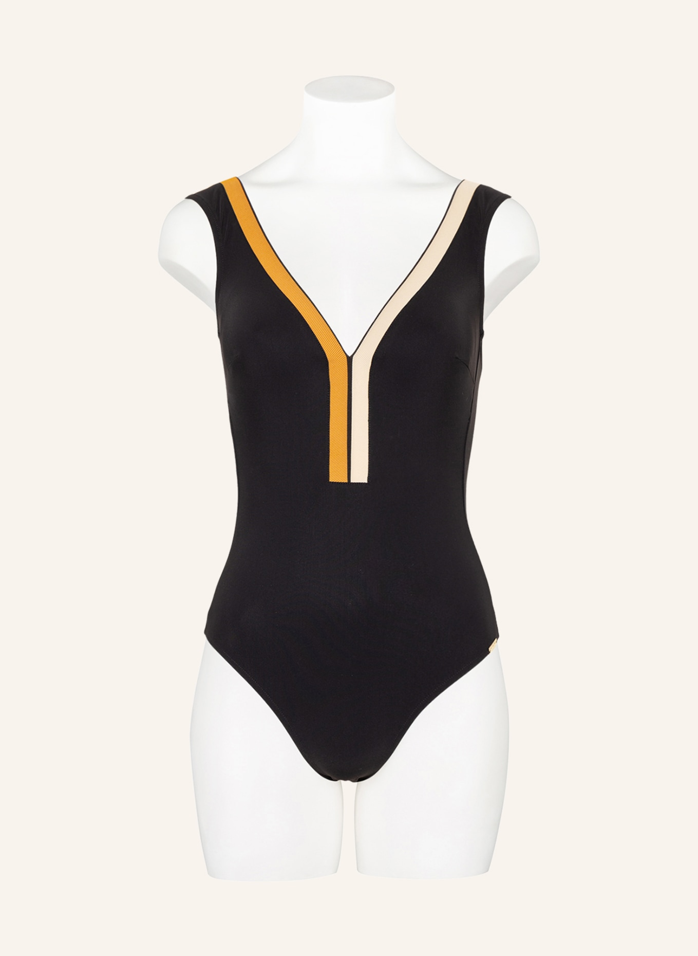 MARYAN MEHLHORN Swimsuit ANTAGONIST, Color: BLACK/ BEIGE/ CREAM (Image 2)