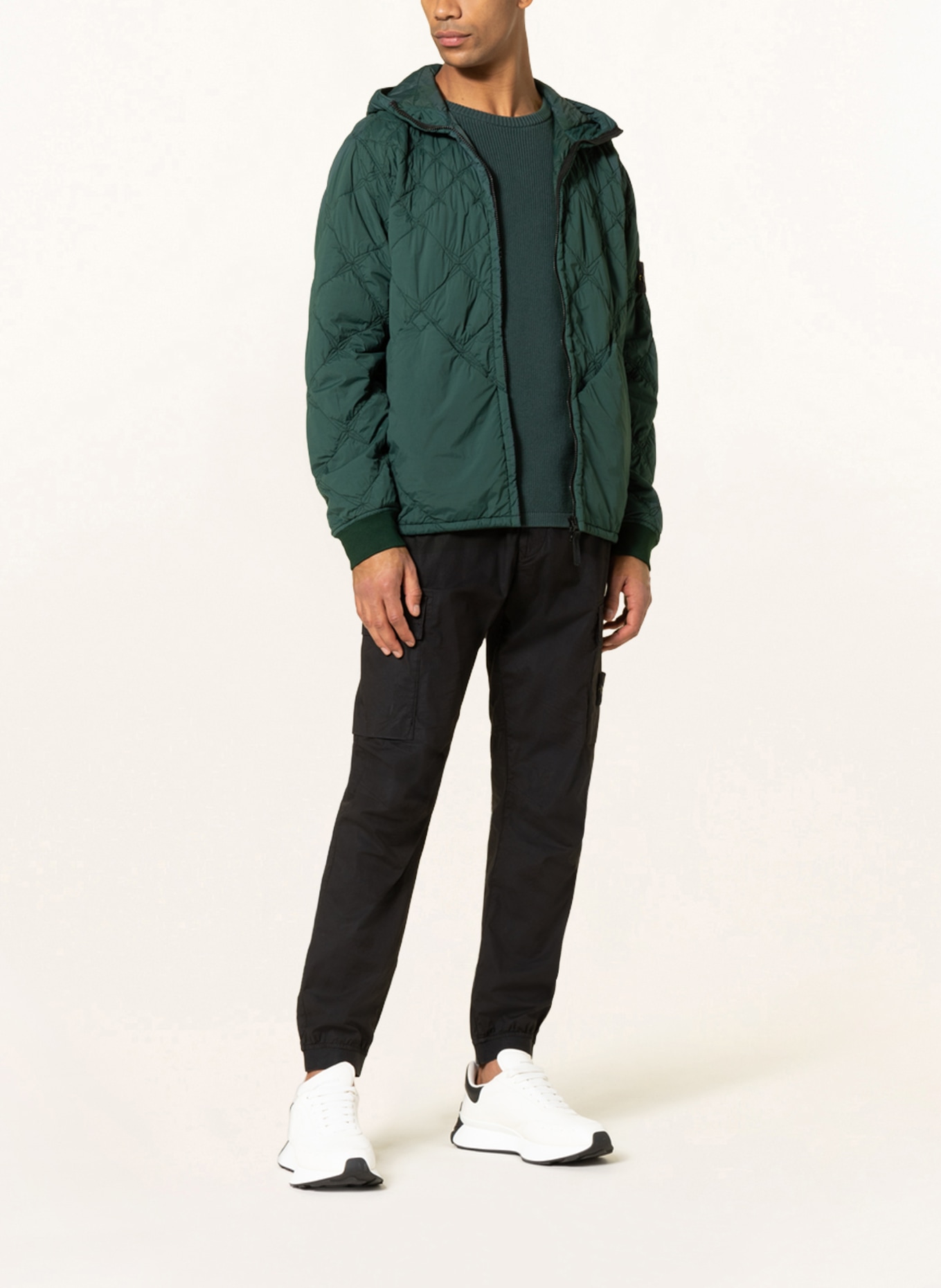 STONE ISLAND Quilted jacket, Color: DARK GREEN (Image 2)