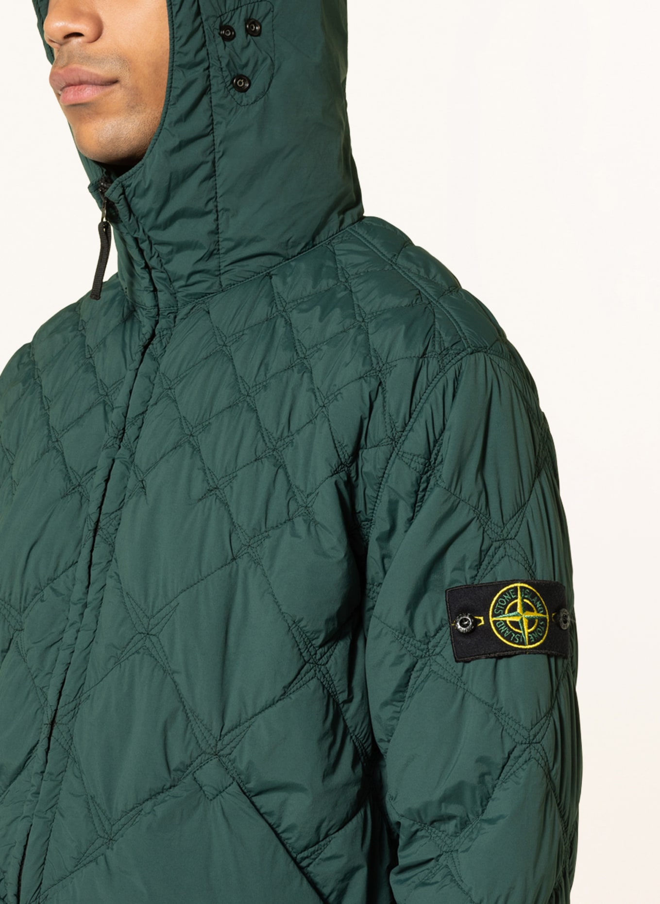 STONE ISLAND Quilted jacket, Color: DARK GREEN (Image 5)