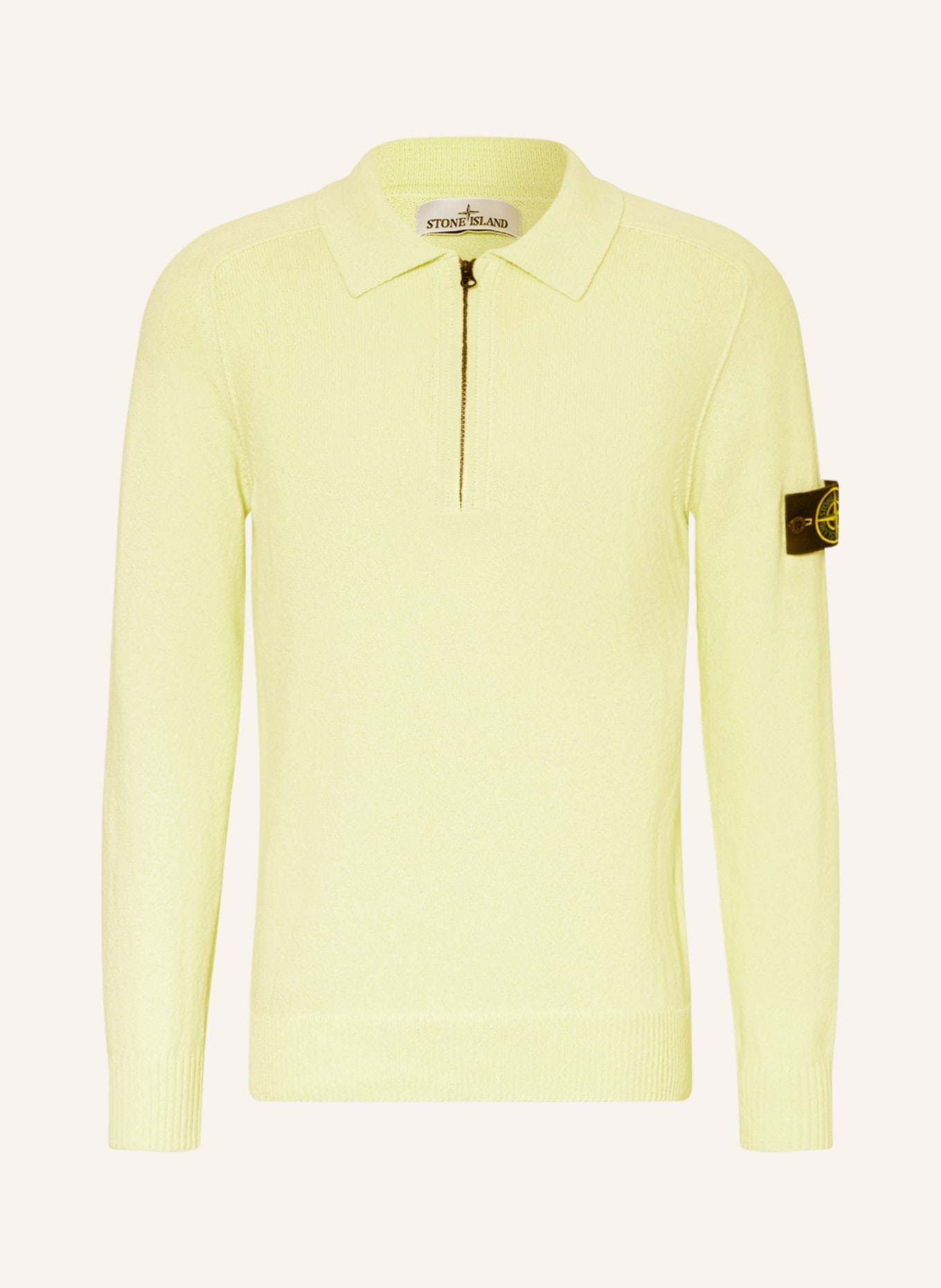 STONE ISLAND Knitted polo shirt , Color: LIGHT GREEN (Image 1)
