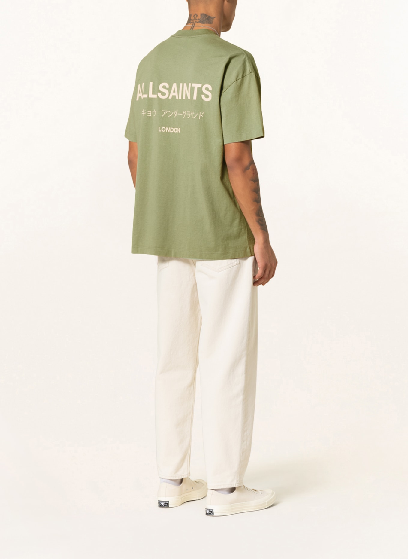 ALLSAINTS T-shirt UNDERGROUND, Color: GREEN (Image 3)