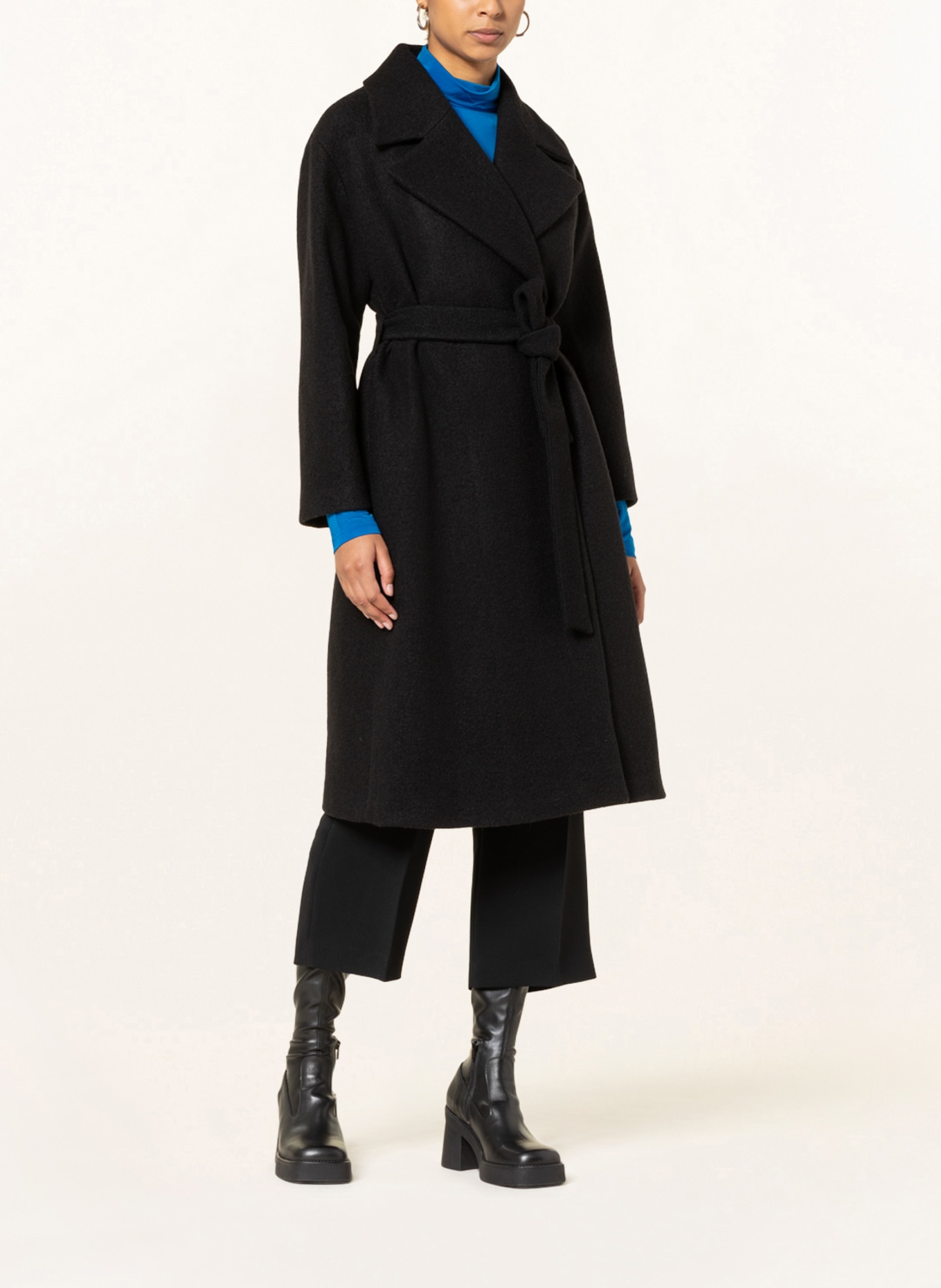 WHISTLES Wool coat LORNA, Color: BLACK (Image 2)