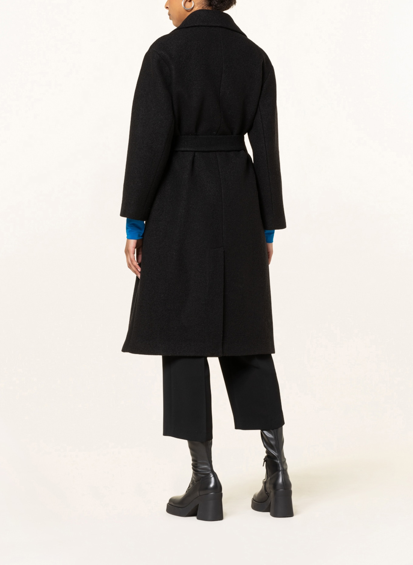 WHISTLES Wool coat LORNA, Color: BLACK (Image 3)