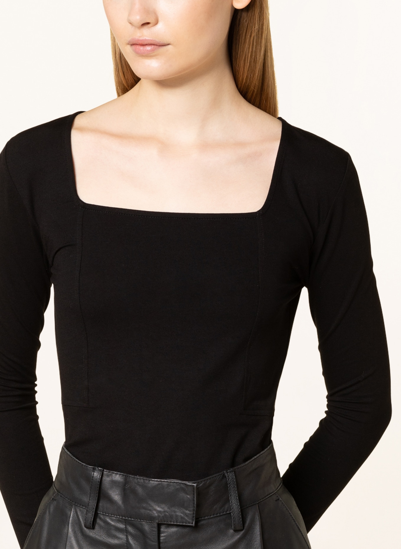 WHISTLES Long sleeve shirt , Color: BLACK (Image 4)