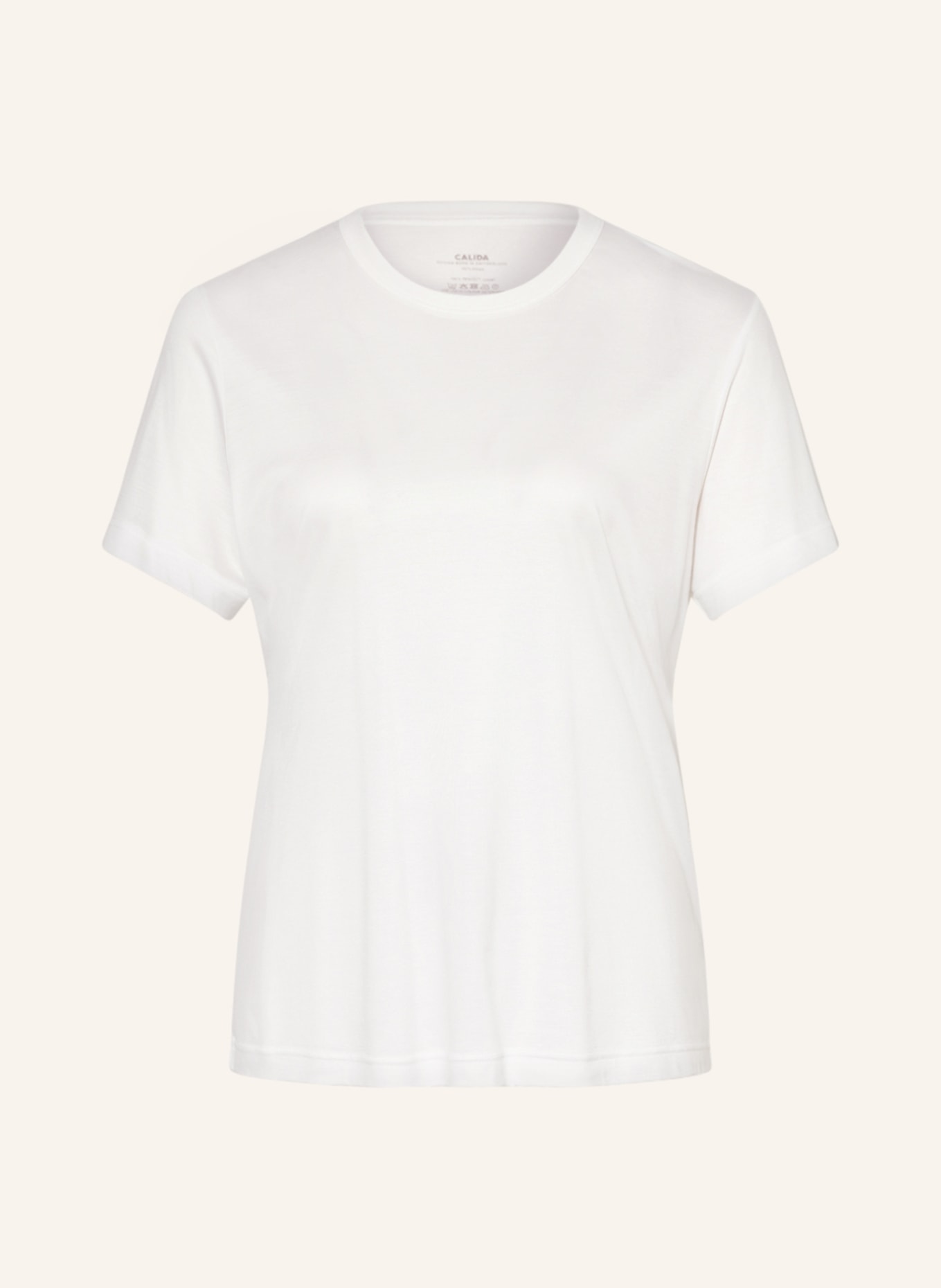 CALIDA Pohodlné domácí tričko CIRCULAR LOUNGE, Barva: BÍLÁ (Obrázek 1)