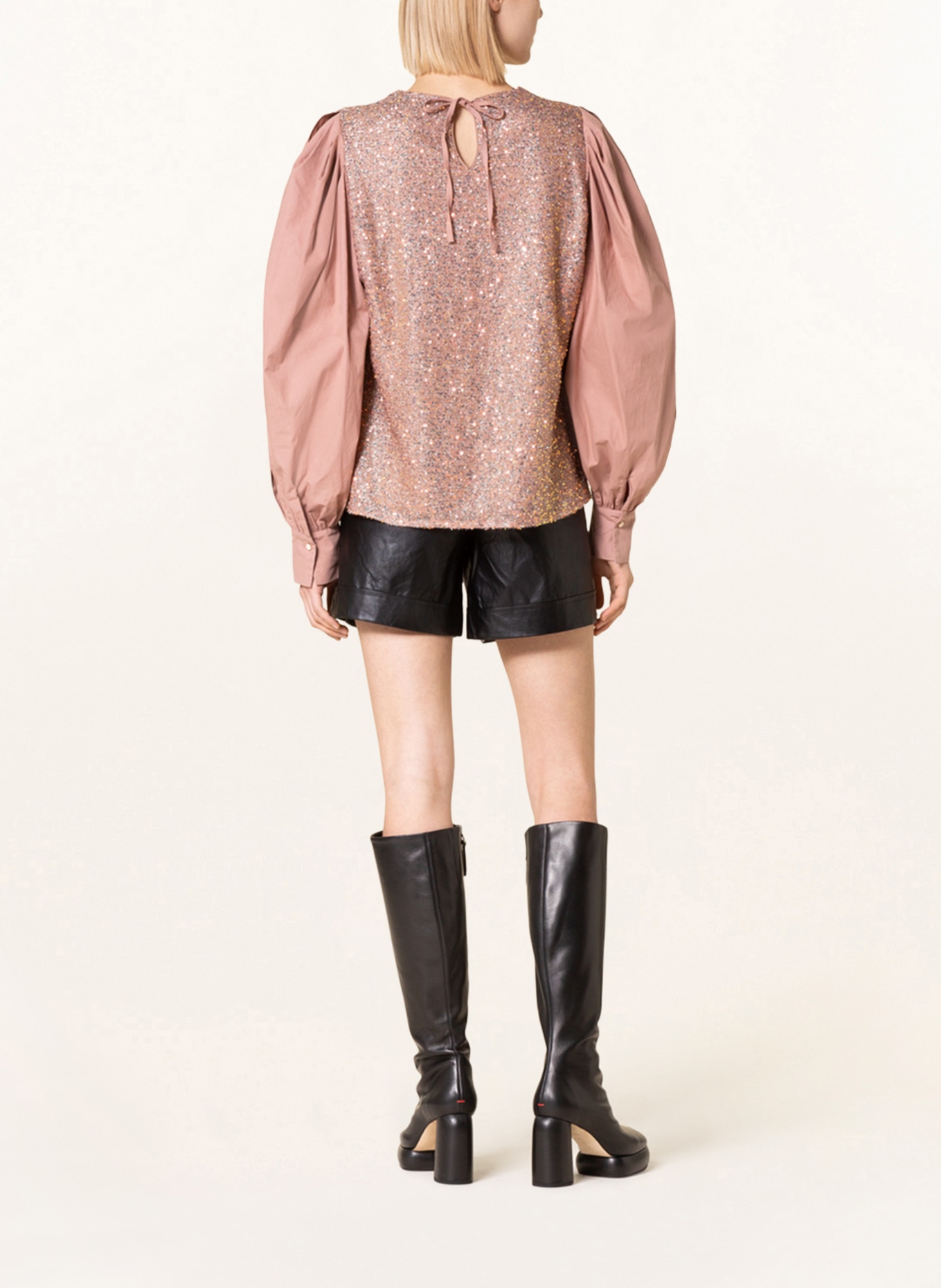 summum woman Shirt blouse with sequins, Color: ROSE (Image 3)
