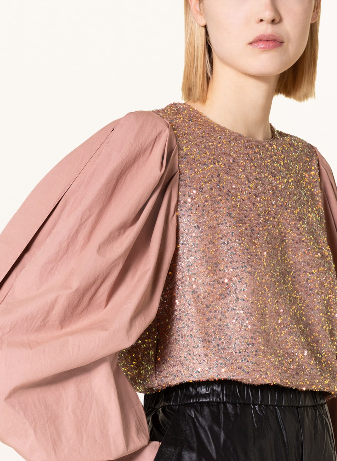 summum woman Shirt blouse with sequins, Color: ROSE (Image 4)