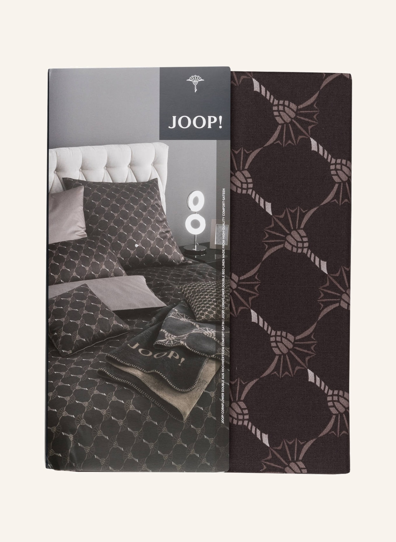 JOOP! Bettwäsche CORNFLOWER DOUBLE zum Wenden, Farbe: DUNKELBRAUN/ TAUPE (Bild 4)