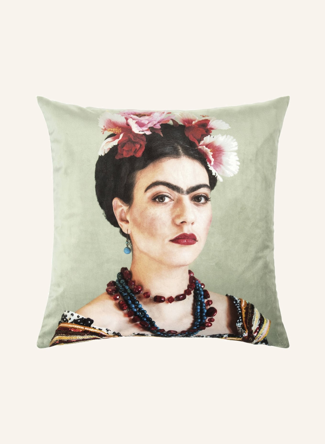 PAD Velvet decorative cushion cover ROSANNA, Color: MINT (Image 1)